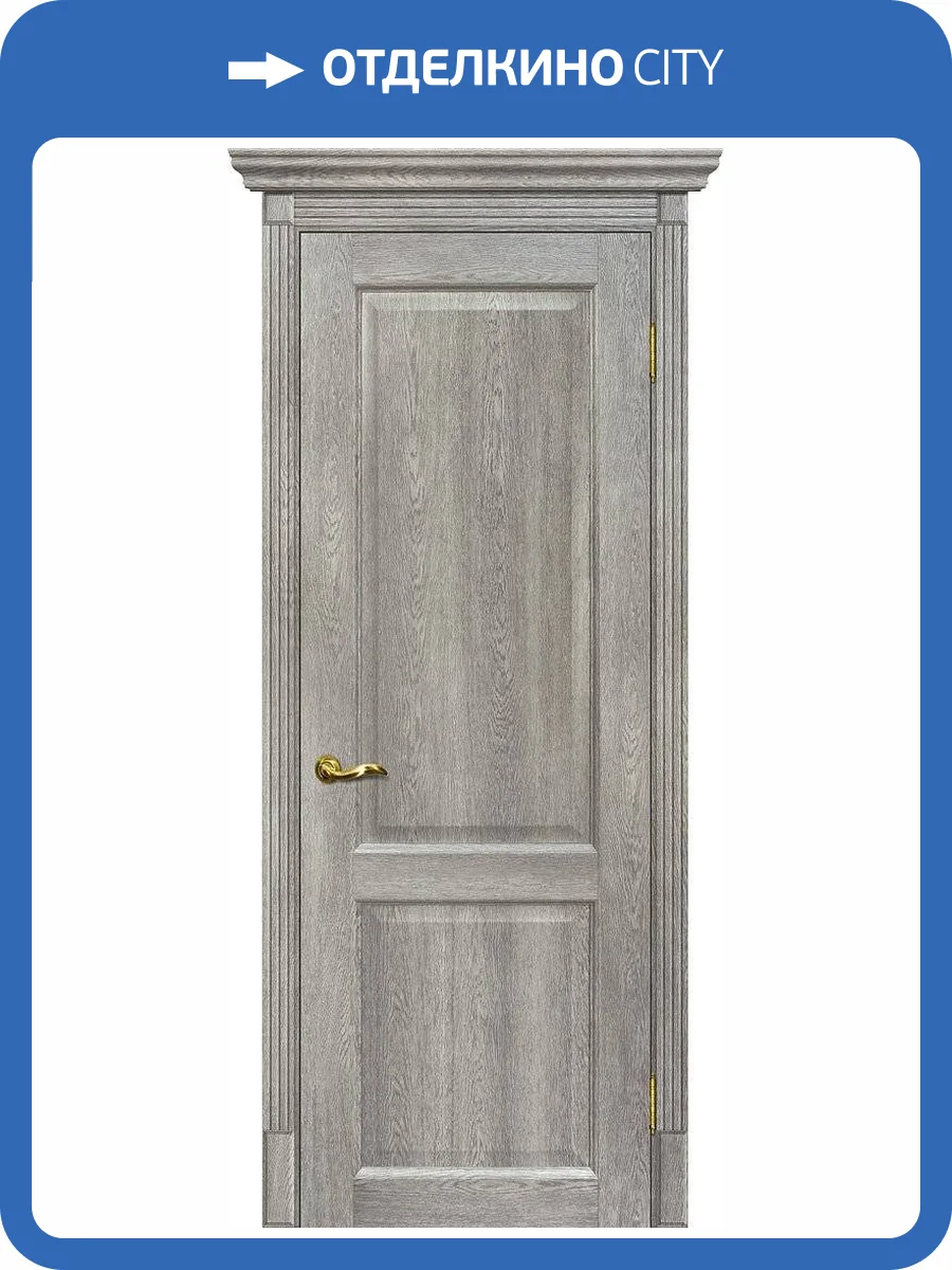 Межкомнатная дверь экошпон Мариам Тоскана-1, глухая, чиаро гриджио 800x2000 фото 2