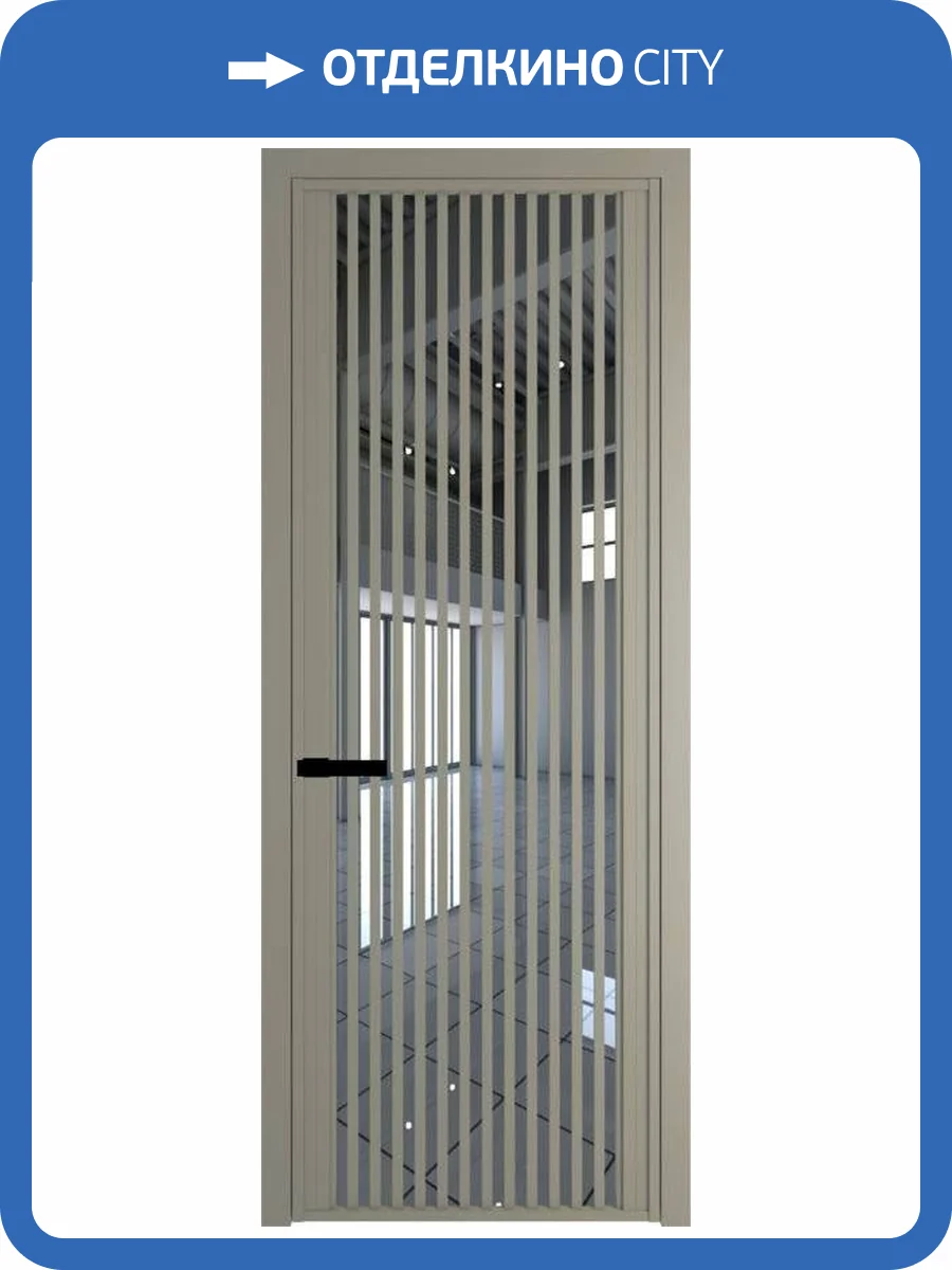 Межкомнатная дверь Profil Doors 3 AGP цвет профиля Никель матовый, стекло безопасное 6 мм зеркало 800x2000 фото 2