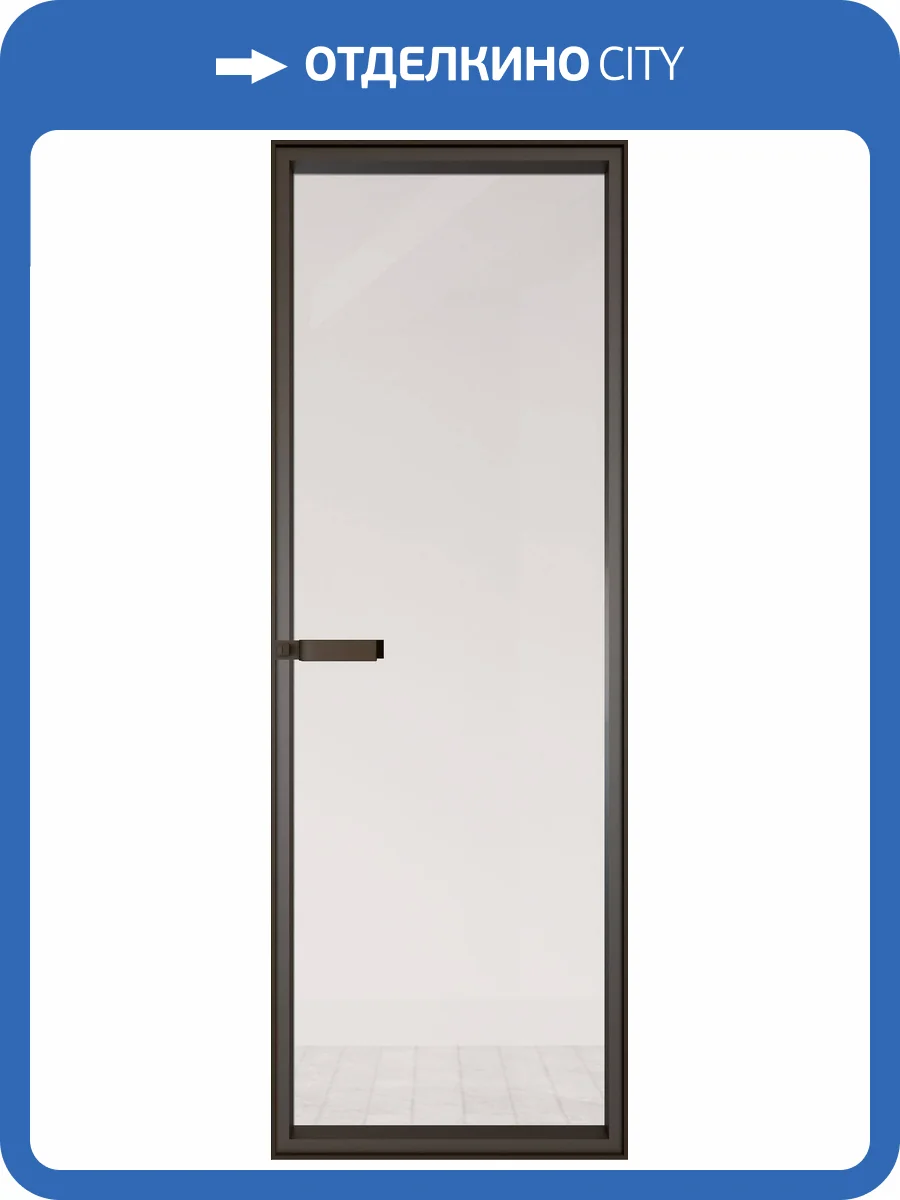Межкомнатная дверь Profil Doors 1 AGN цвет профиля Деорэ, стекло безопасное 4 мм прозрачное 800x2000 фото 2