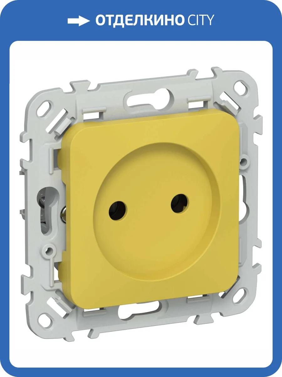 Розетка 1-местная IEK Flite FI-R10-10-K44 желтый карри фото 2
