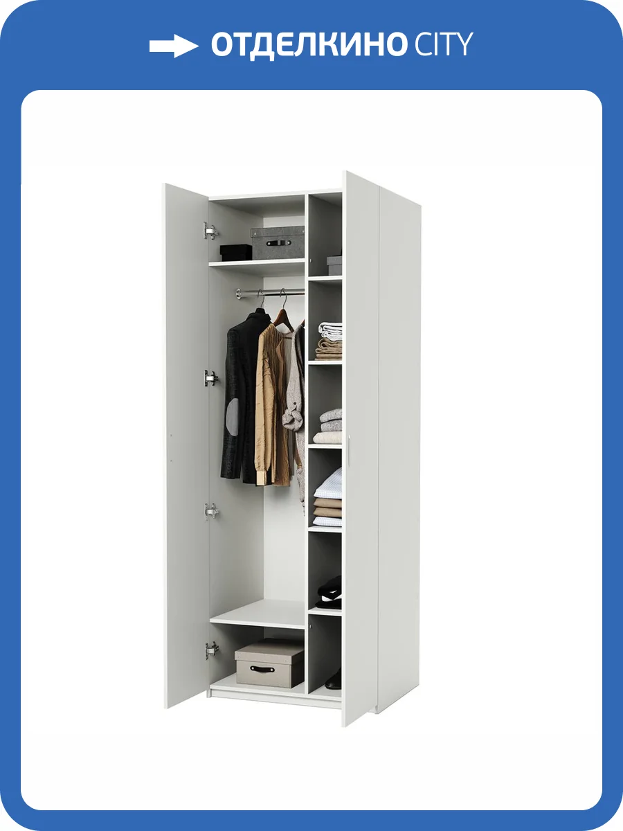 Шкаф комбинированный Шарм-Дизайн ДОК-2 1901022536, белый фото 5