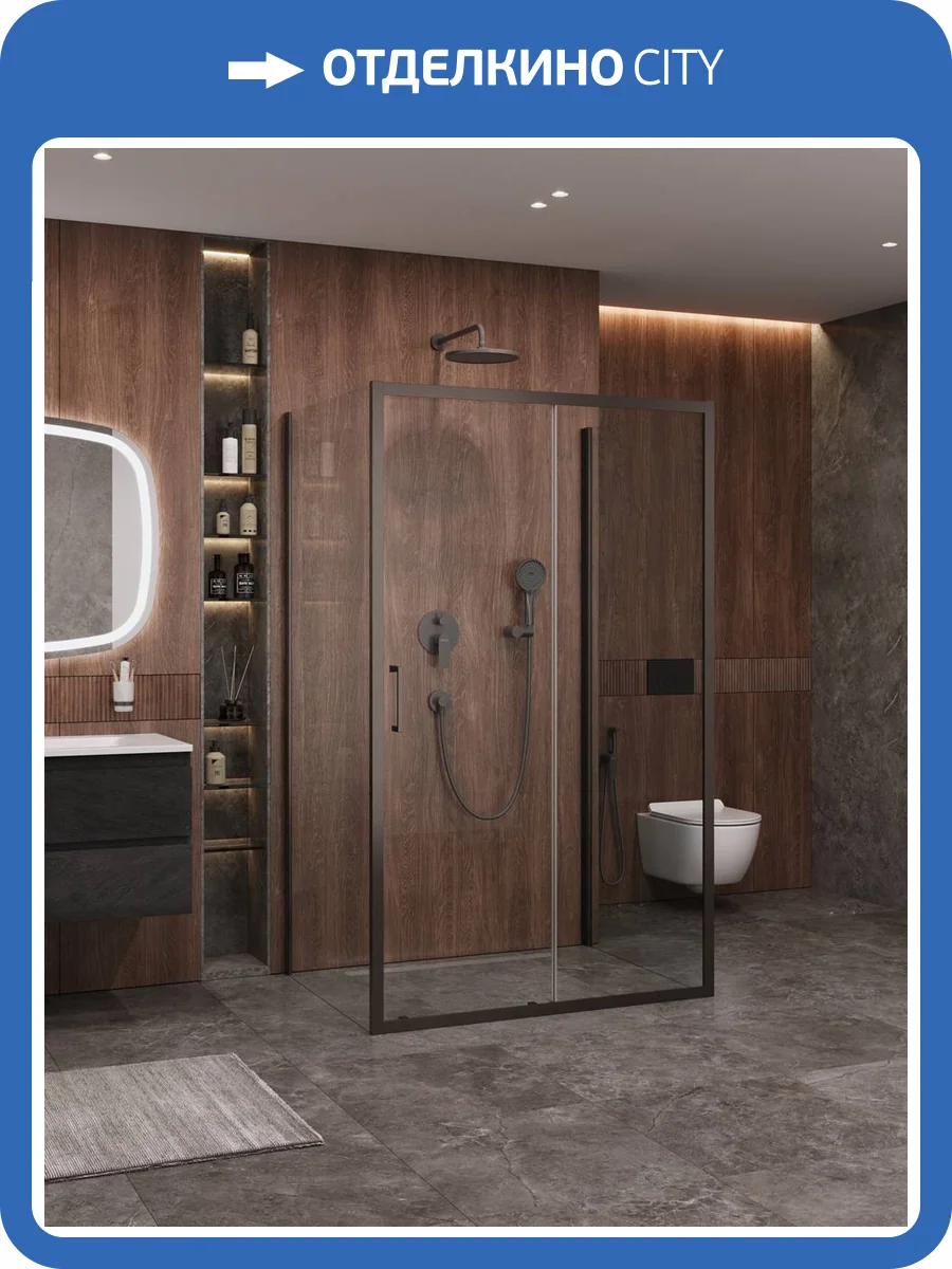 Душевой уголок Cezares MOLVENO-AH-12-120/90-C-GM-IV профиль оружейная сталь, стекло прозрачное, 120x90x195 фото 7