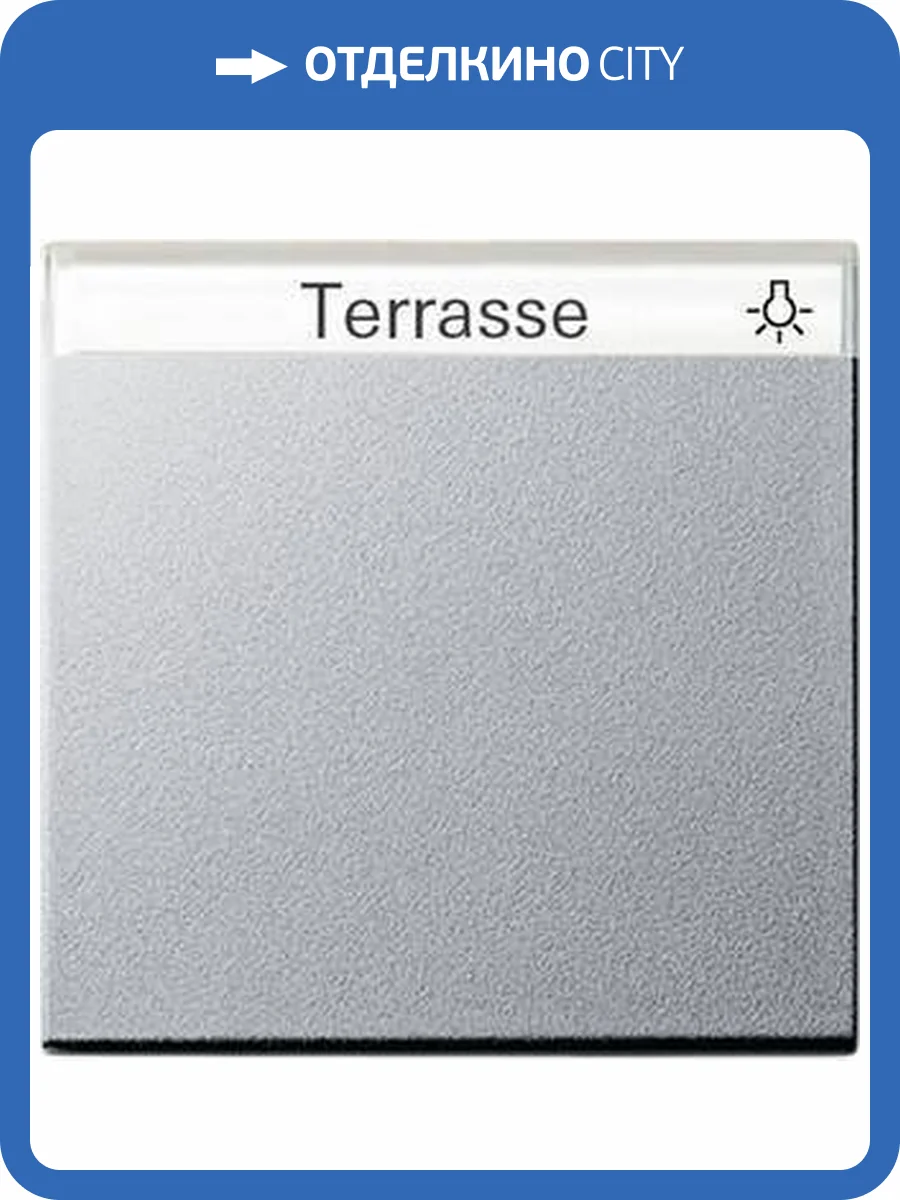 Лицевая панель Gira System 55 выключателя с полем для надписи алюминий 029926 фото 2