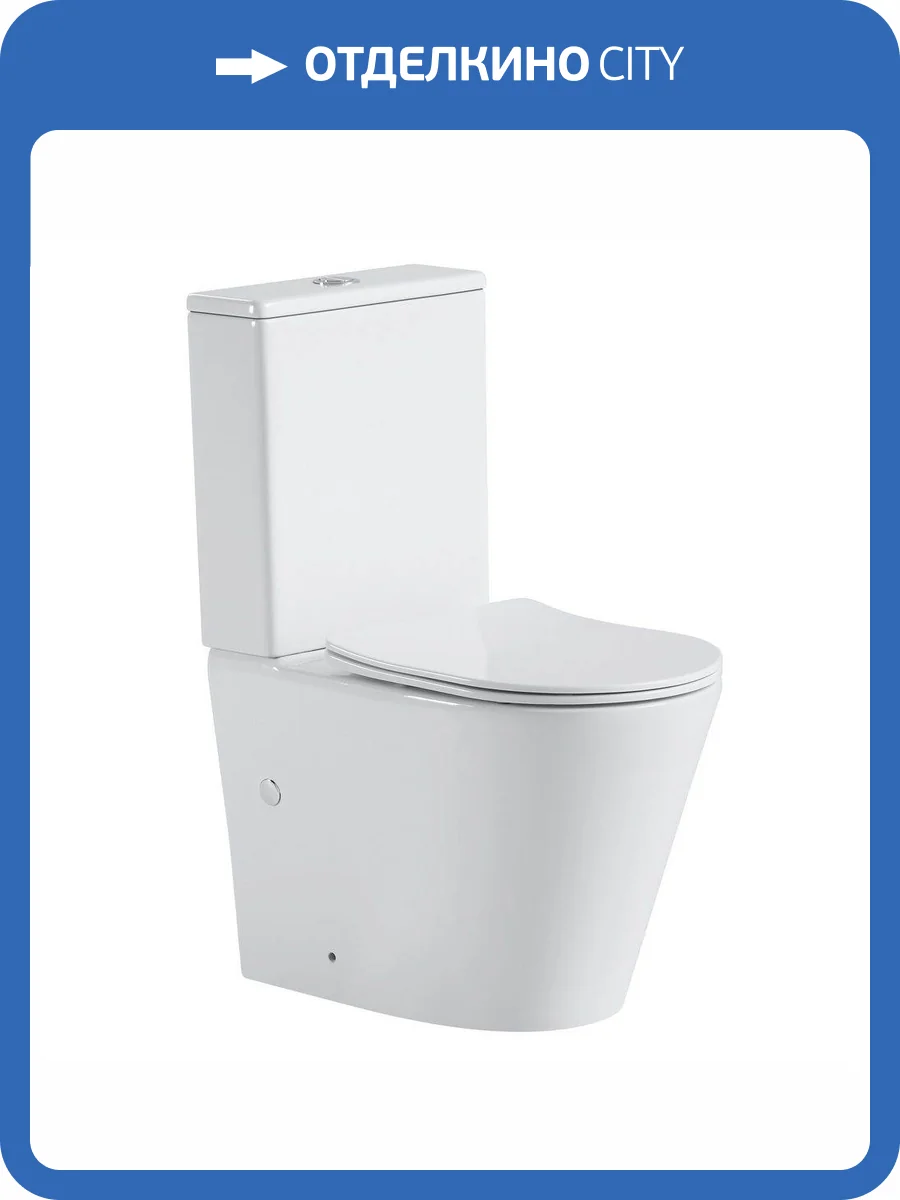 Унитаз-компакт Black&White 7793W W-7793 безободковый фото 11