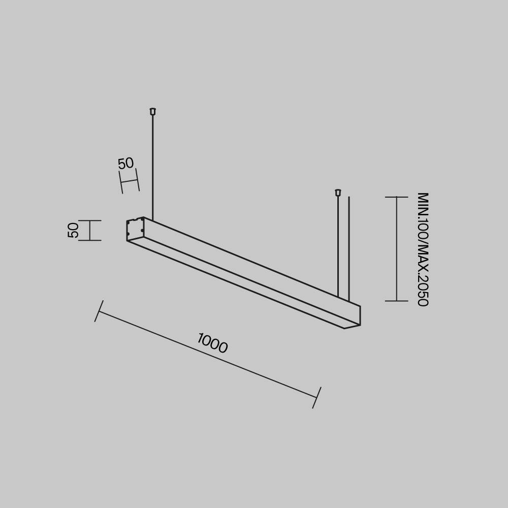 Подвесной линейный светодиодный светильник Technical LL312020 фото 8