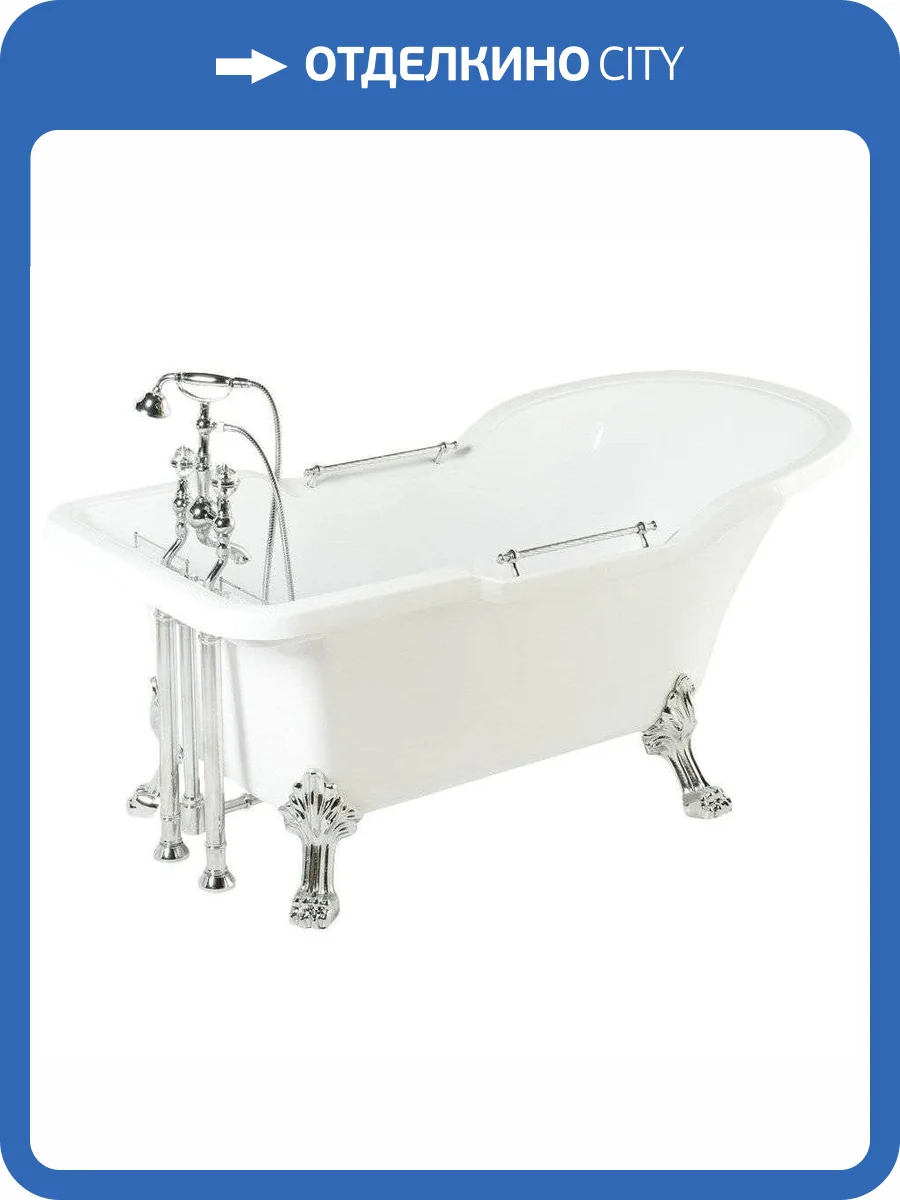 Ванна из искусственного камня Migliore Impero 25268 180x87 хром фото 3