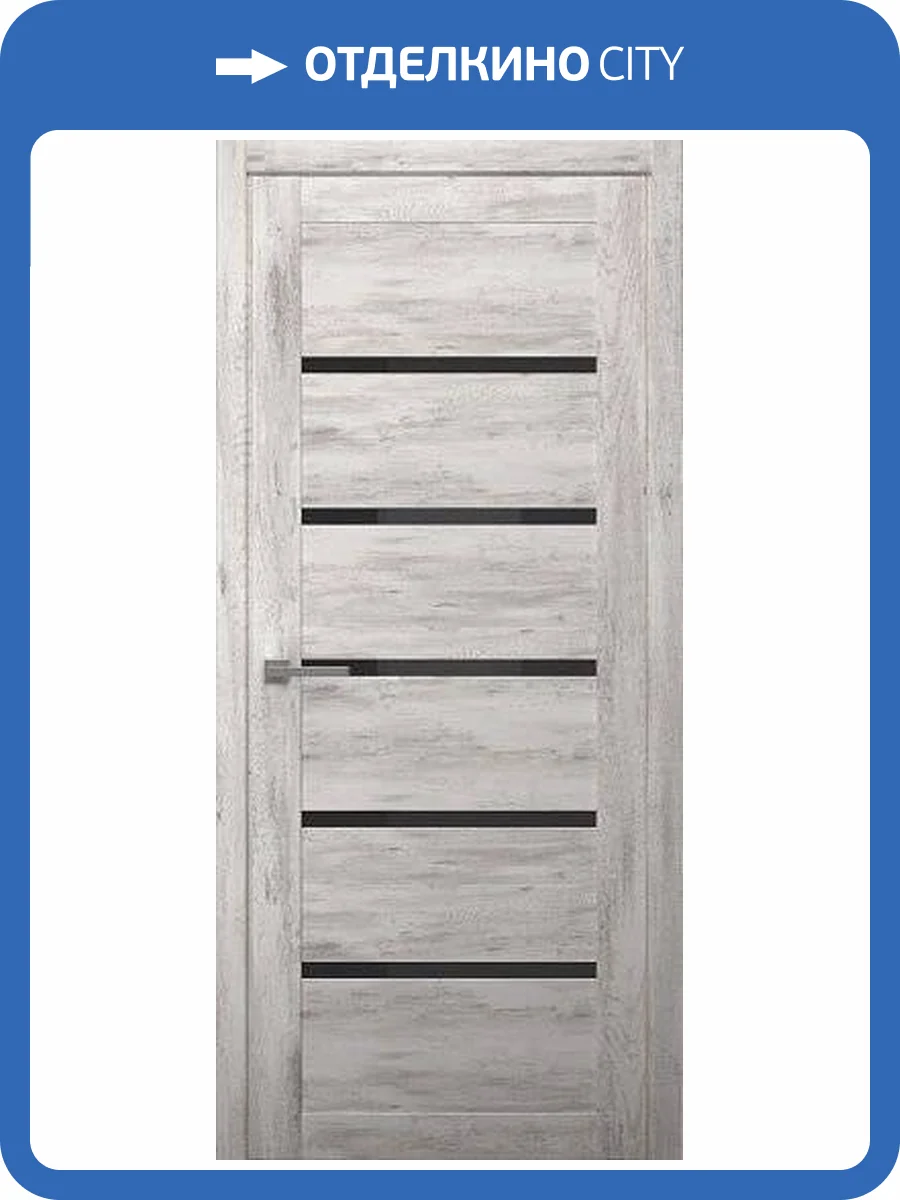 Межкомнатная дверь Albero Мегаполис Вена полотно Ель альпийская, стекло черное 700x2000 фото 2