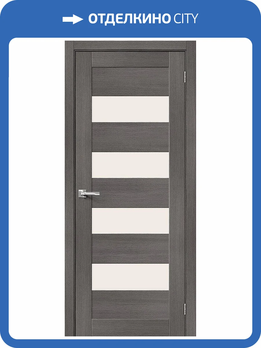 Межкомнатная дверь Bravo 153-1282 Браво-23 Grey Melinga 200x60 фото 2