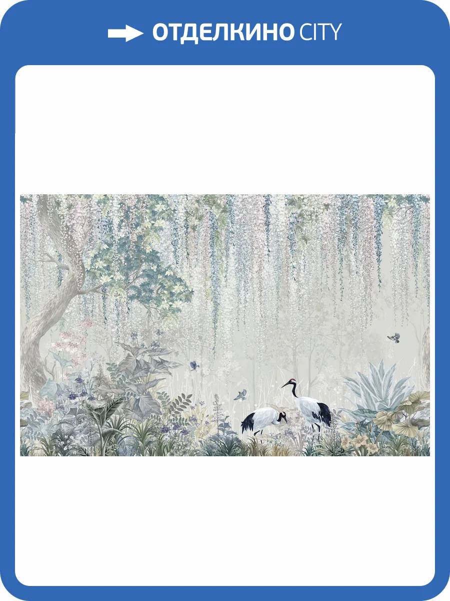 Фреска Ortograf Aurora 34209 Spring garden blue Кракелюр Серебро FK-S фото 2