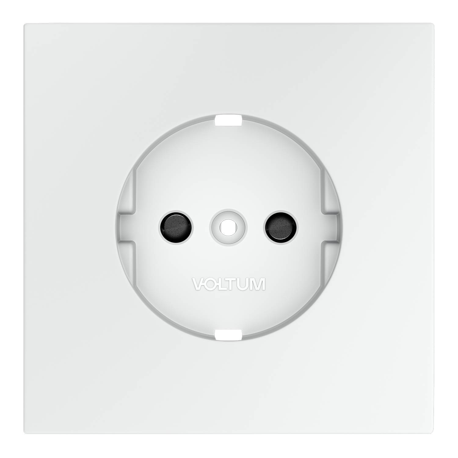 Лицевая панель для розетки с заземлением и шторками Voltum S70 VLS000702 белый фото 2