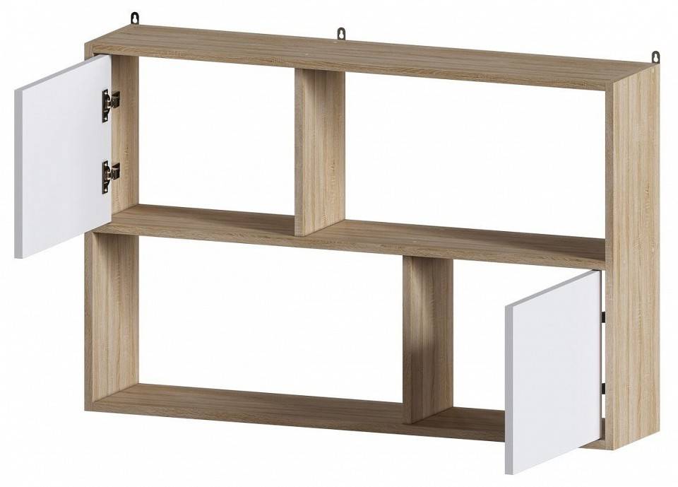 Полка настенная МФ Jazz ПД 1СБ ПД-1СБ Дуб сонома Белый фото 4