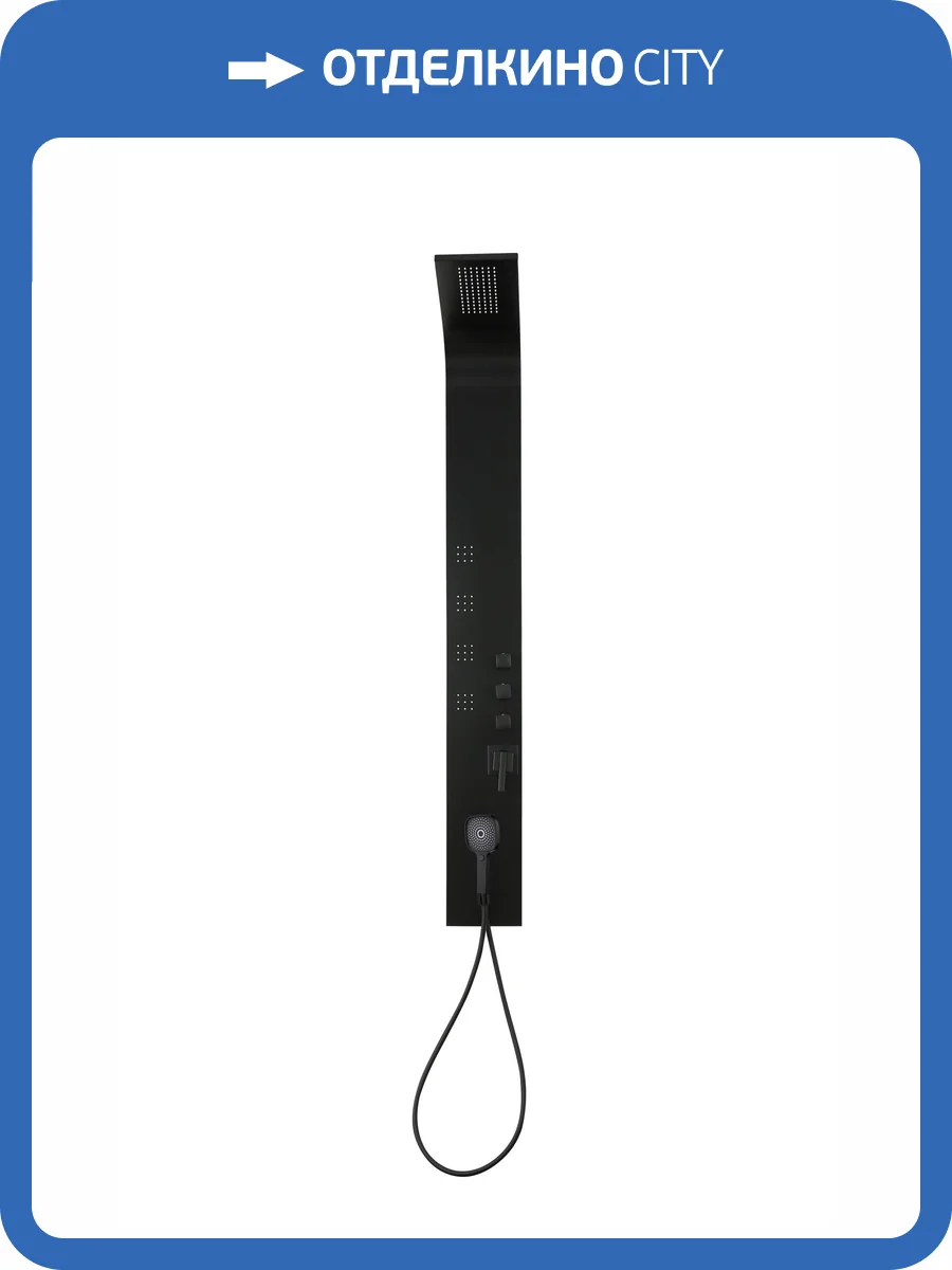 Душевая панель Taliente TA-G-A01Bb черная фото 4