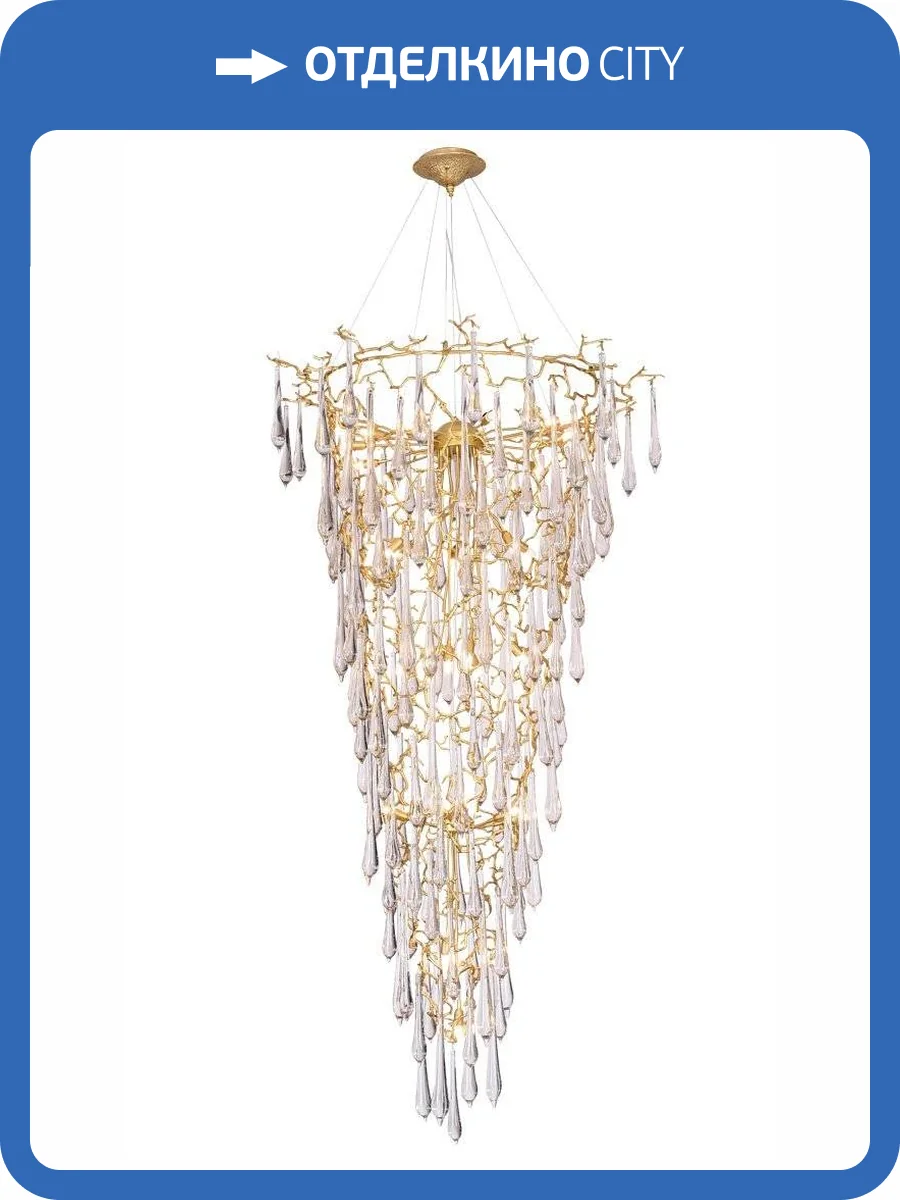 Подвесная люстра Crystal Lux Reina SP34 D1200 GOLD PEARL фото 2