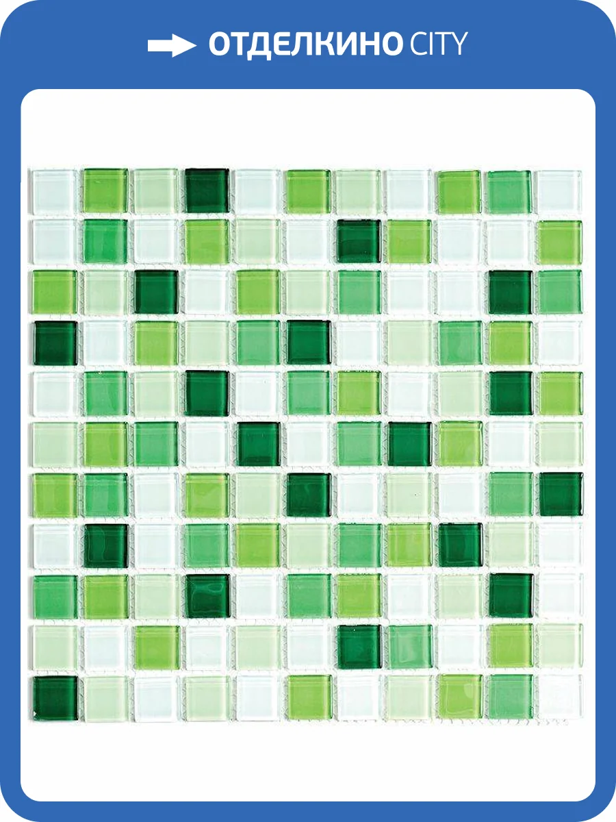 Мозаика Bonaparte Jump Green №4 (2.5x2.5) 30x30 фото 3