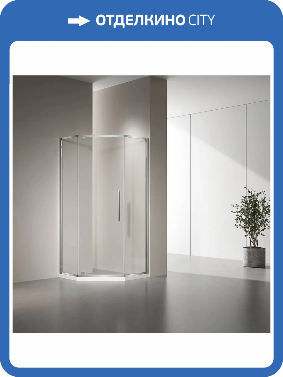 Душевой уголок Veconi Rovigo профиль хром, стекло прозрачное, 80x80x195 фото 4