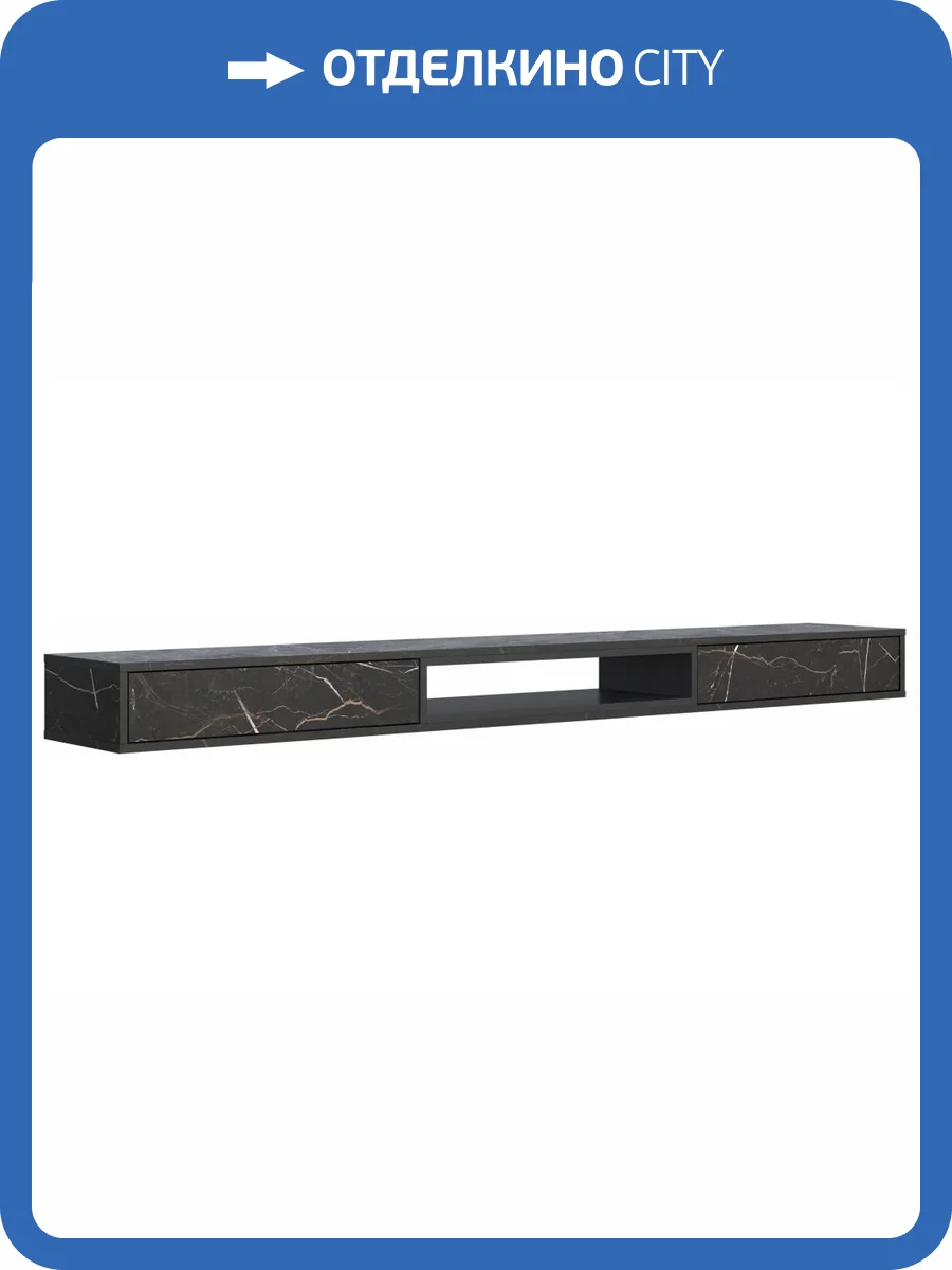 ТВ тумба Woodville Делора 674724 файерстоун / черный фото 5