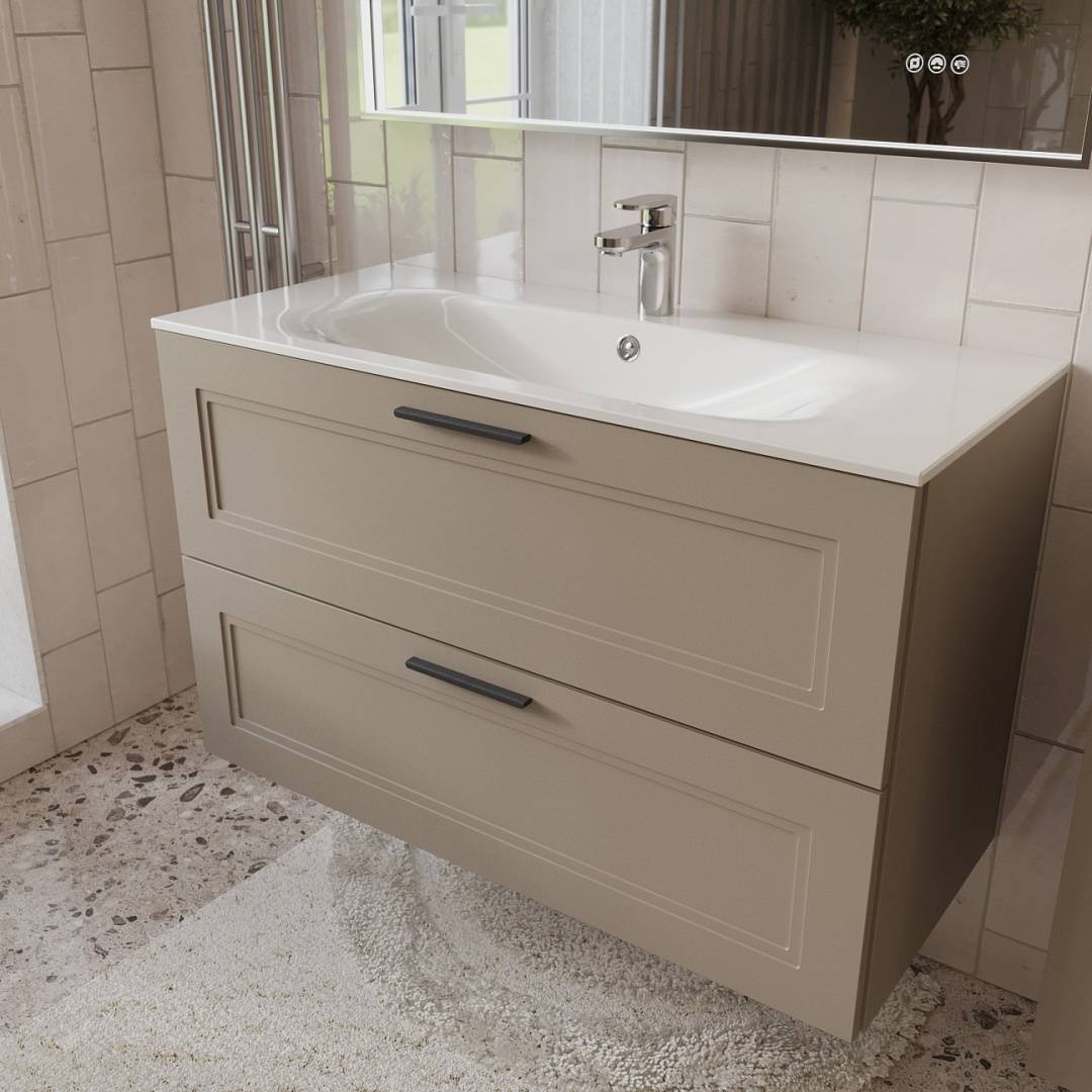 Тумба с раковиной Terminus Classik CLA101002200501O капучино , 100x62