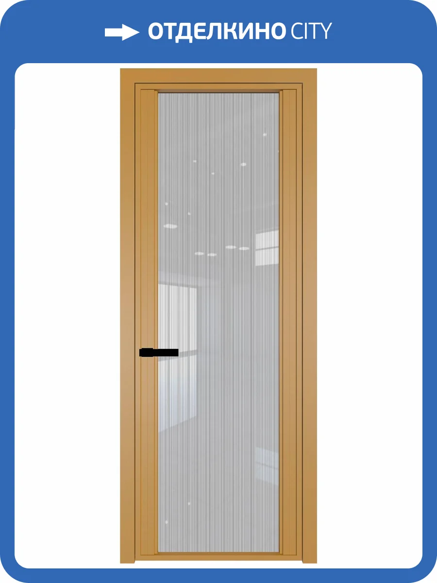 Межкомнатная дверь Profil Doors 2 AGP цвет профиля Золото, стекло безопасное 6 мм страйп 600x2000 фото 2