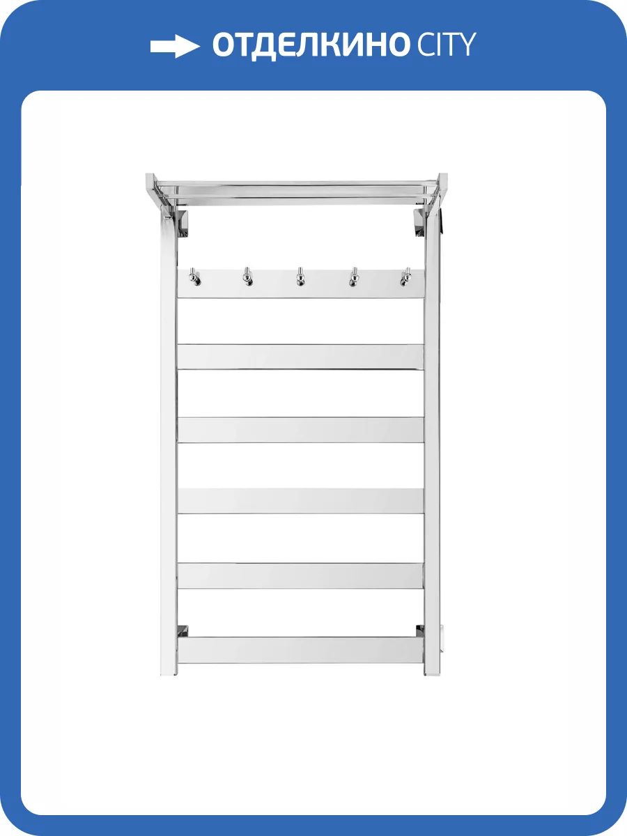 Полотенцесушитель электрический Secado Комано 4603759400860 1 КСП 100x60, L, хром фото 3