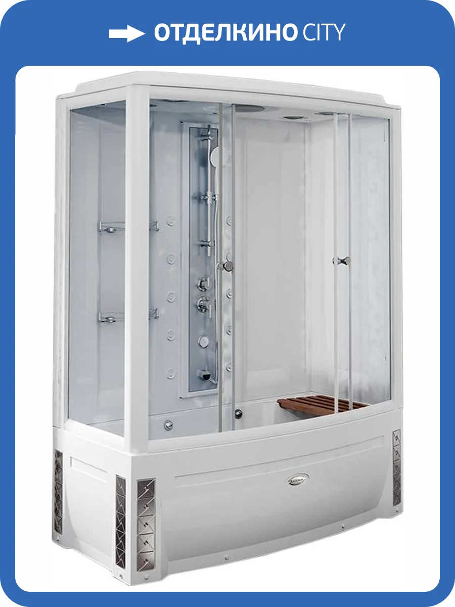 Душевой бокс Radomir Элис 1 правый, стекло прозрачное фото 7