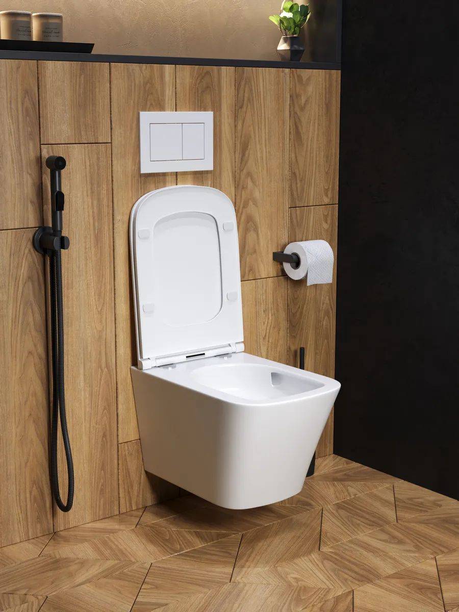 Унитаз подвесной Watersense Eva Vortex W00082 безободковый, сиденье микролифт фото 8