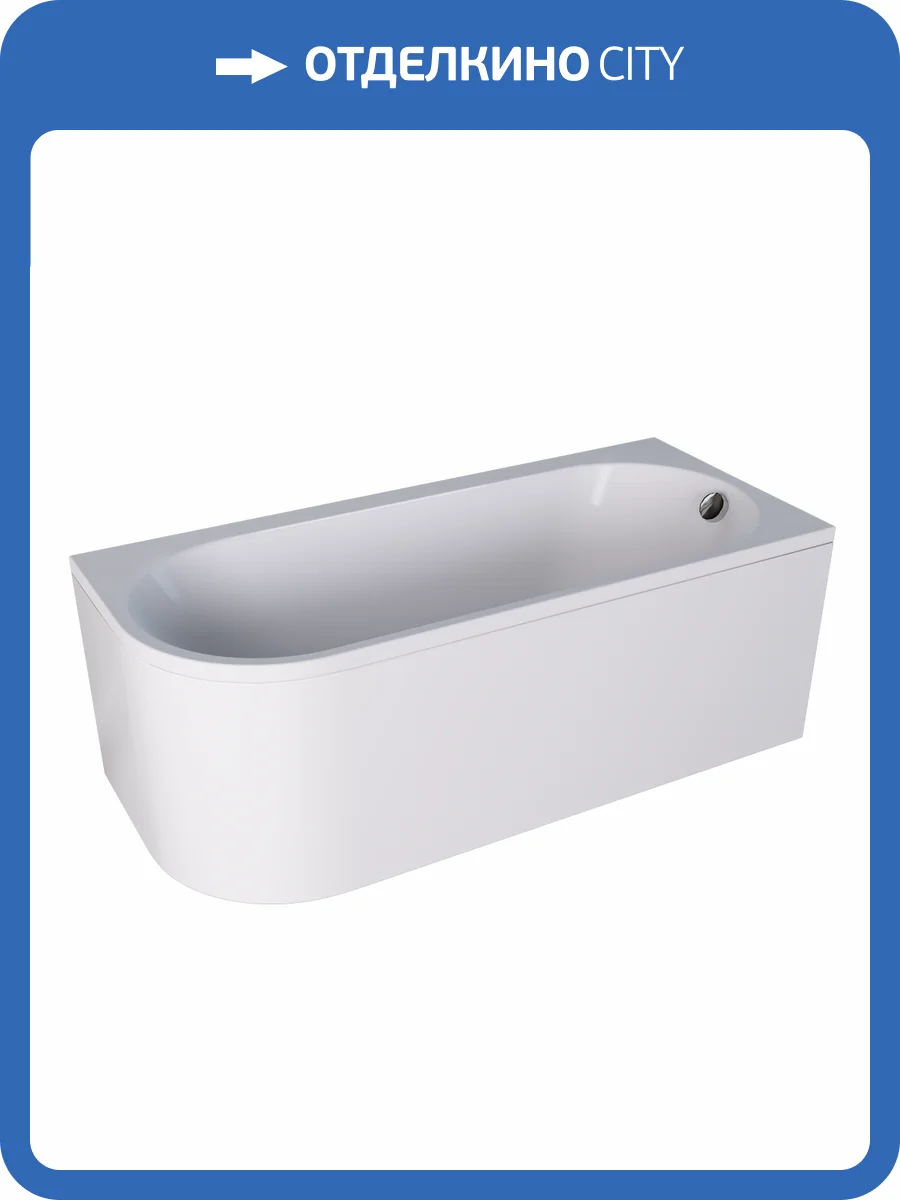 Акриловая ванна Marka One Alisa 170x75 правая, с каркасом фото 8