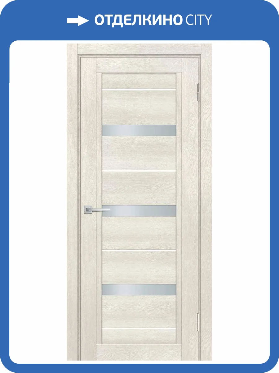 Межкомнатная дверь экошпон Мариам Техно 803, остекленная, бьянко 900x2000 фото 2