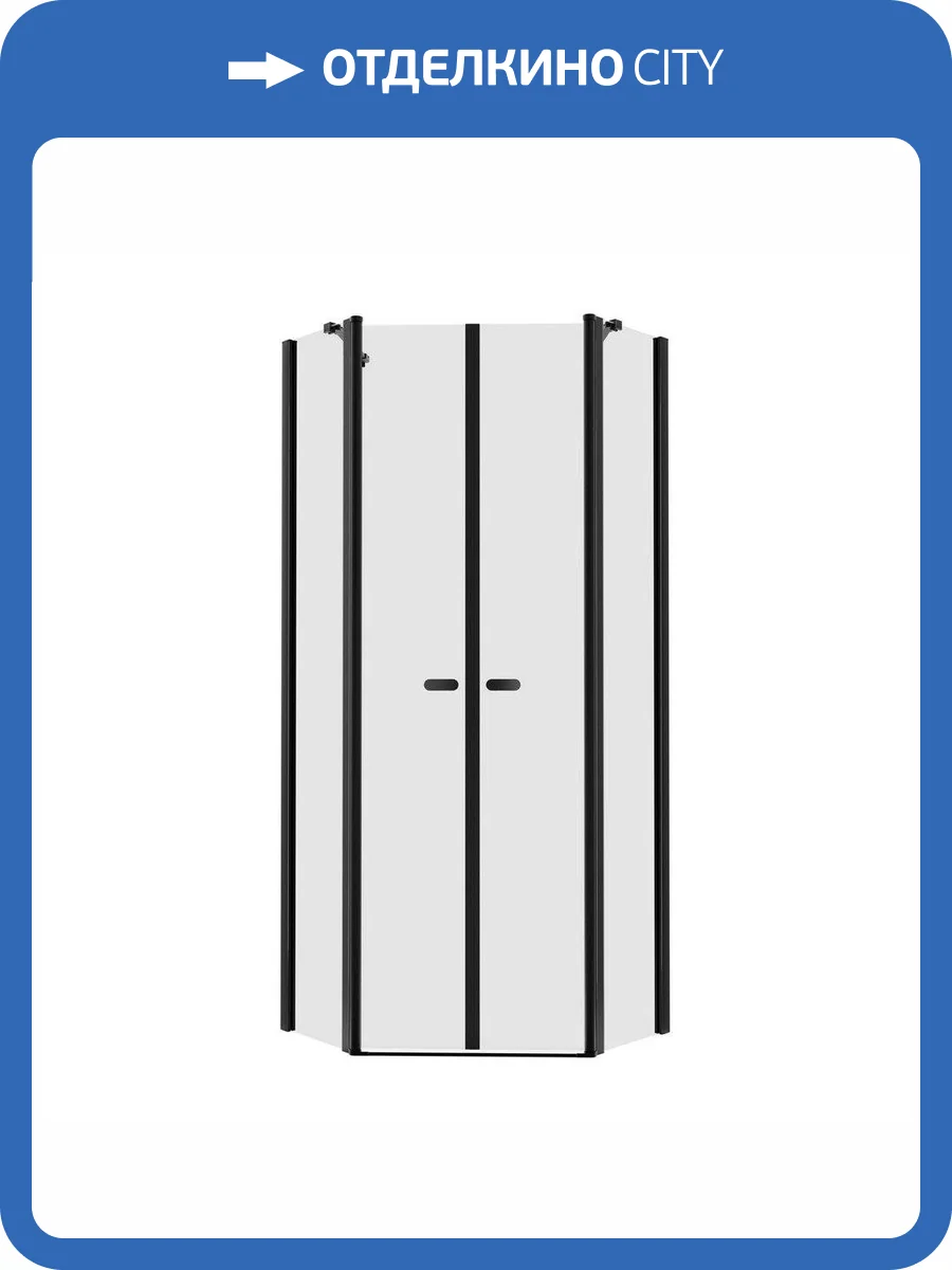 Душевое ограждение NEW TRENDY NEW SOLEO BLACK 90x90x195 K-0617 (черный) фото 7