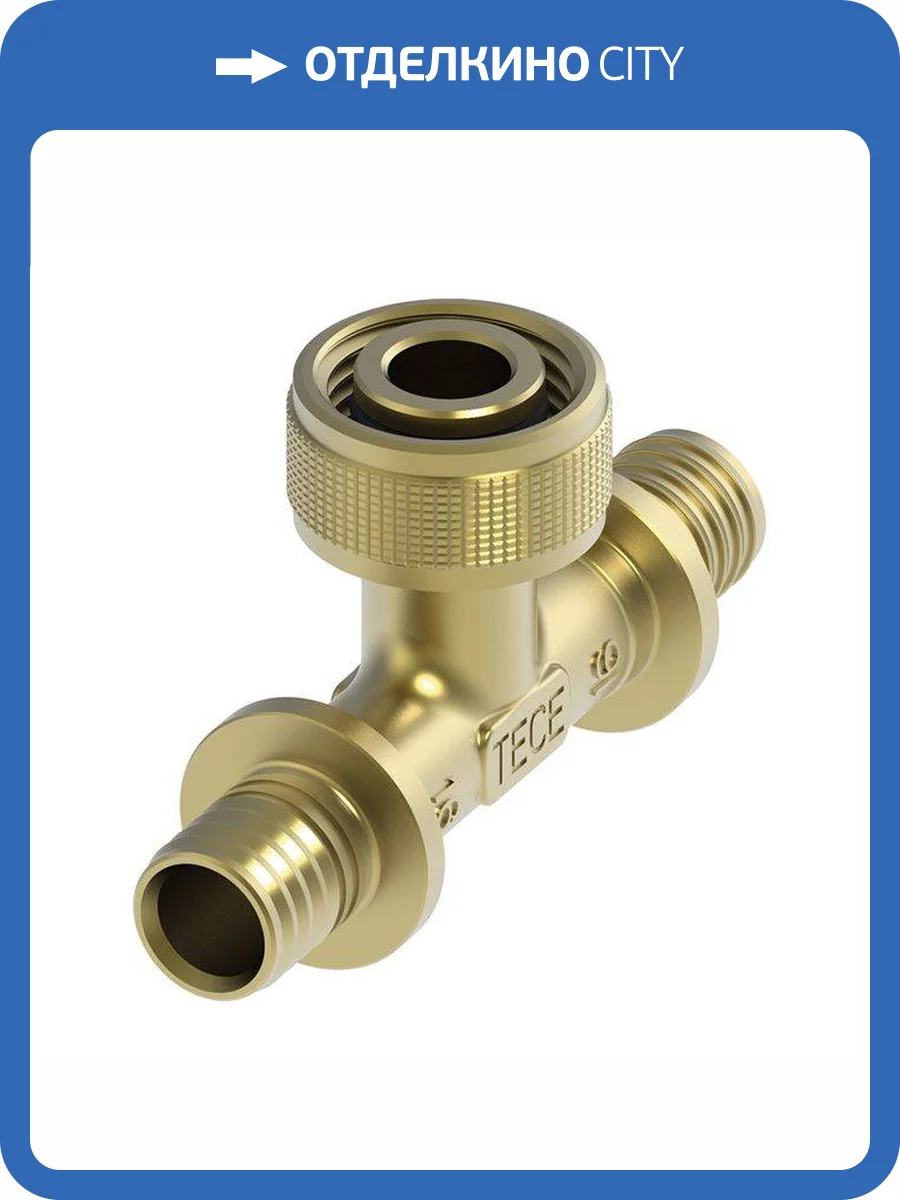 Соединение TECE TECEflex быстросъемное, тройник, кремнистая бронза 16 х 1/2 х 16 фото 2