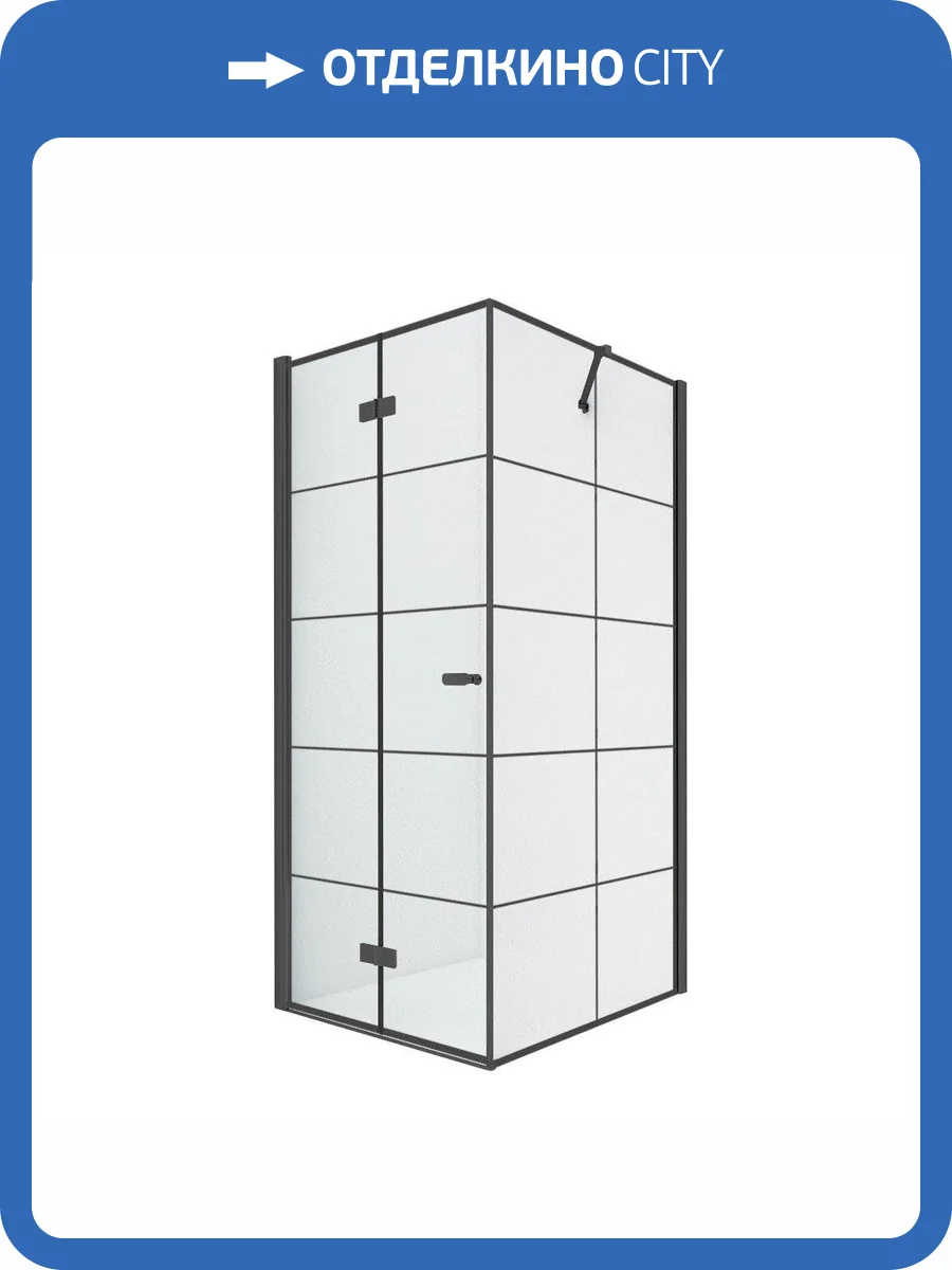 Душевое ограждение NEW TRENDY NEW SOLEO BLACK L 90x90x195 D-0289A/D-0120B (черный) фото 9