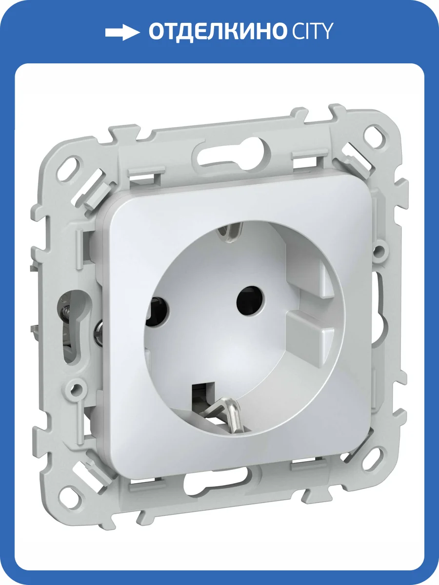 Розетка 1-местная с заземлением и шторками IEK Flite FI-R14-16-1-K36 жемчуг фото 2