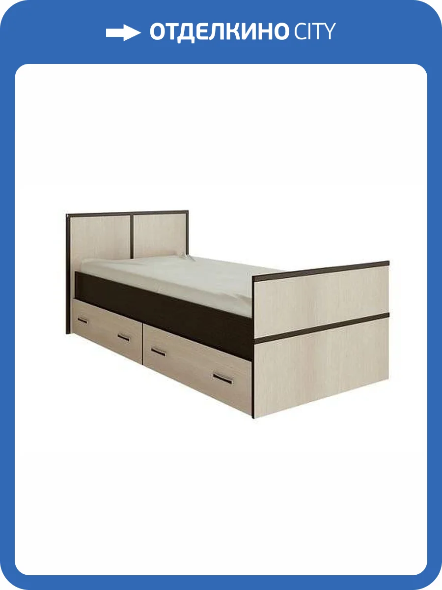 Кровать БТС МЕБЕЛЬ Сакура Light Н001170 с реечным настилом 90x200 фото 3