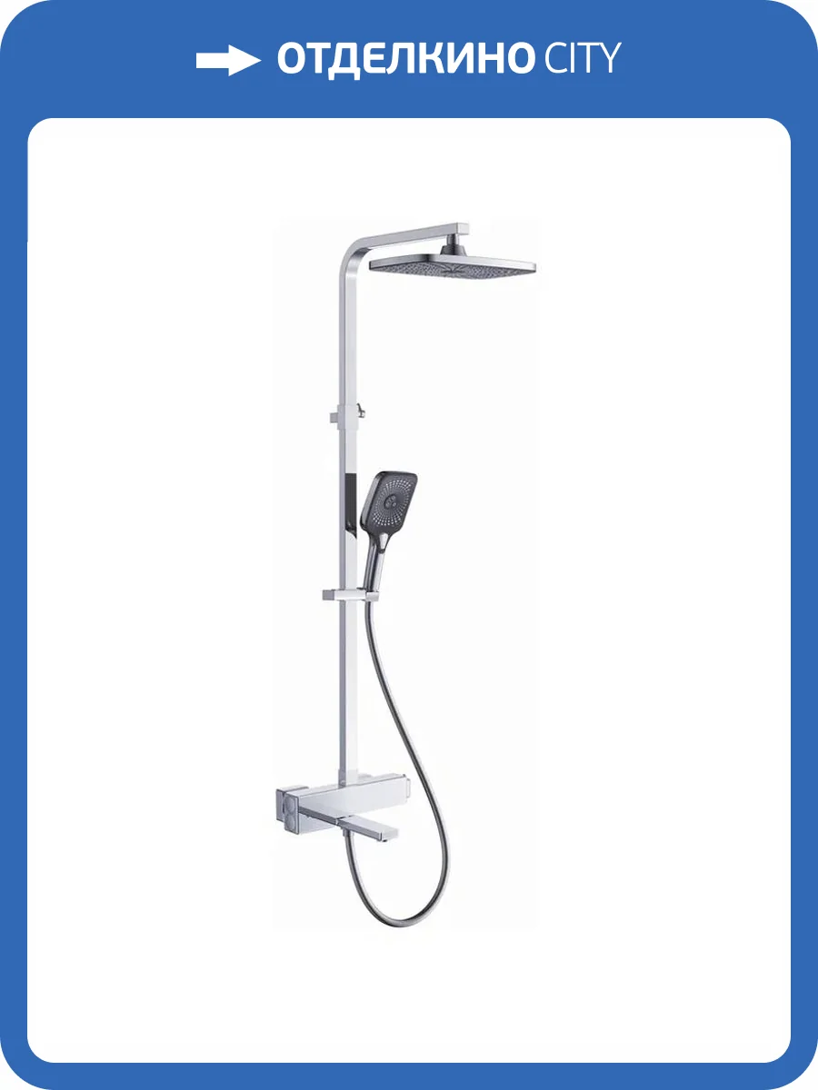 Душевая система Rose R1096 хром, с термостатом фото 4