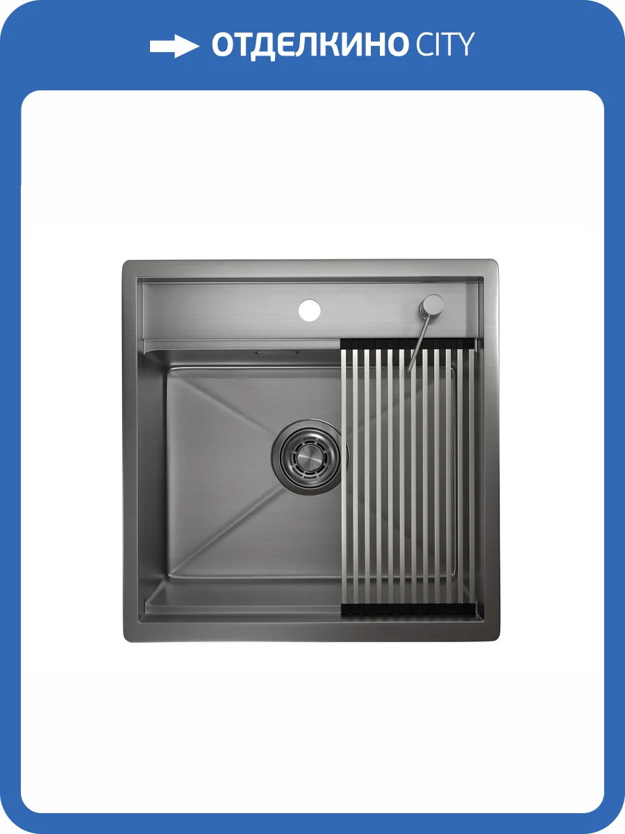 Мойка кухонная Granula Kitchen Space KS-5051 сталь сатин фото 9