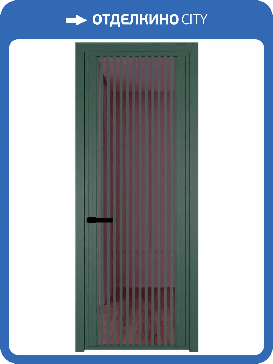 Межкомнатная дверь Profil Doors 3 AGP цвет профиля Зеленый воск, стекло безопасное 6 мм фиолетовое шпион 700x2000 фото 2