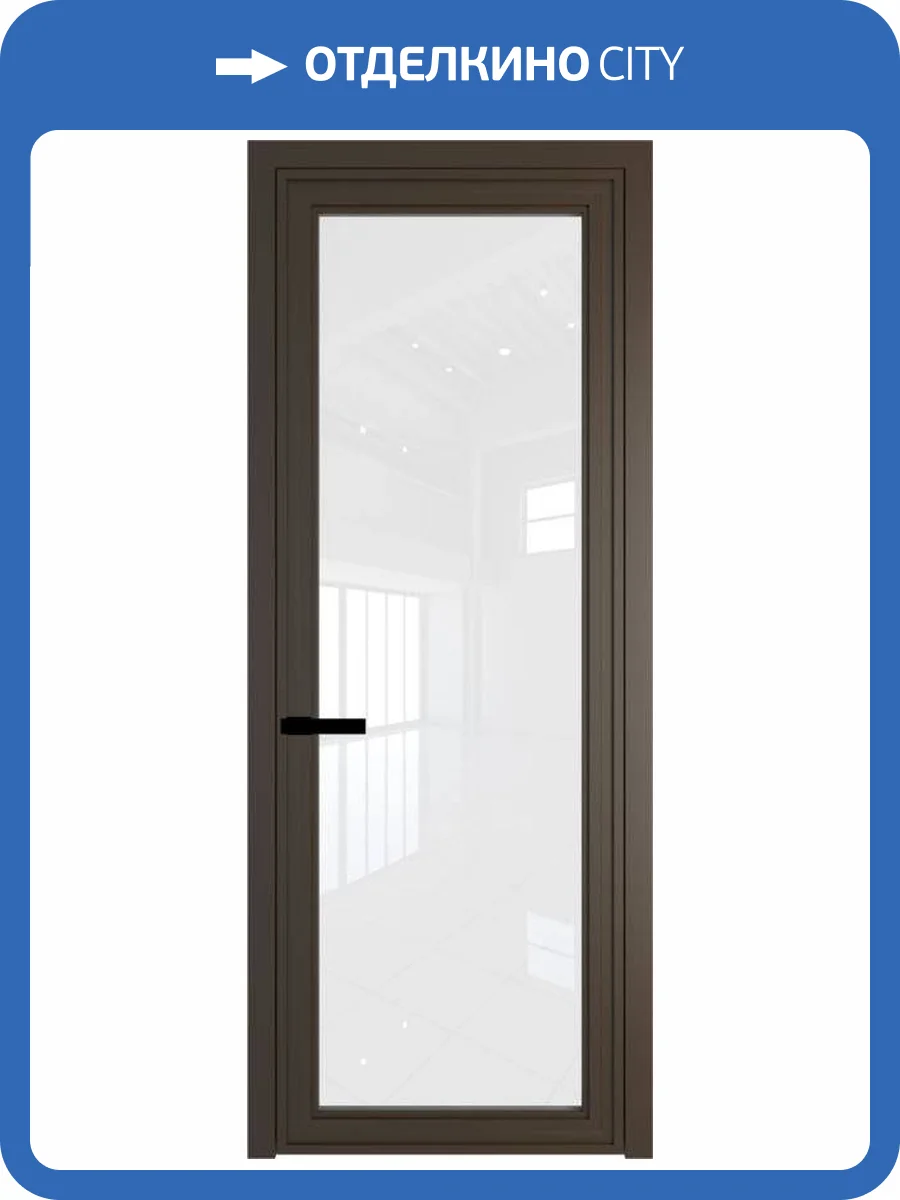 Межкомнатная дверь Profil Doors 1 AGP цвет профиля Деорэ, стекло безопасное 6 мм белый триплекс 700x2000 фото 2