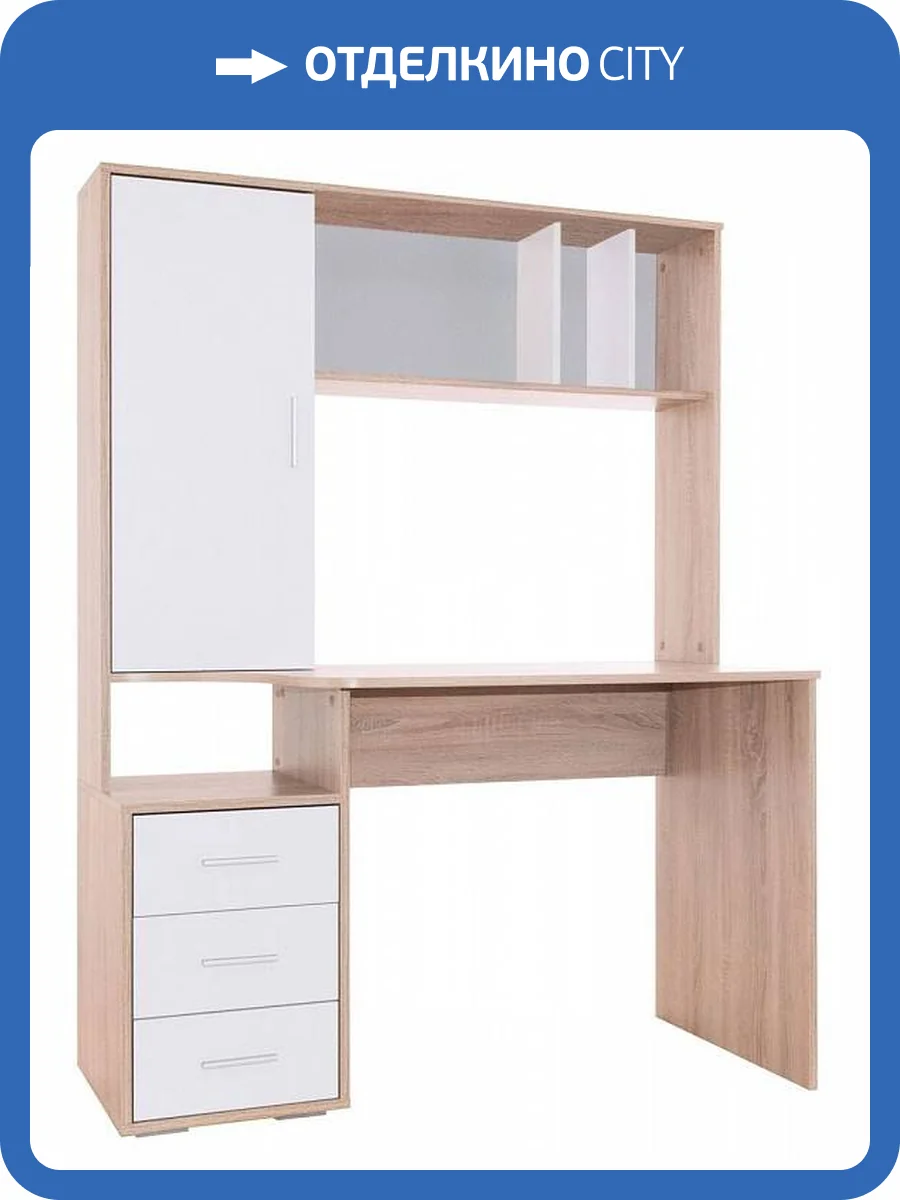 Стол компьютерный Сокол КСТ-16 4680212007835, 4680212007842, КСТ16С5б6 Дуб сонома/белый фото 8