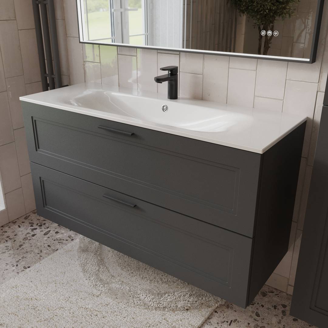 Тумба с раковиной Terminus Classik CLA101202701601O графит , 120x62