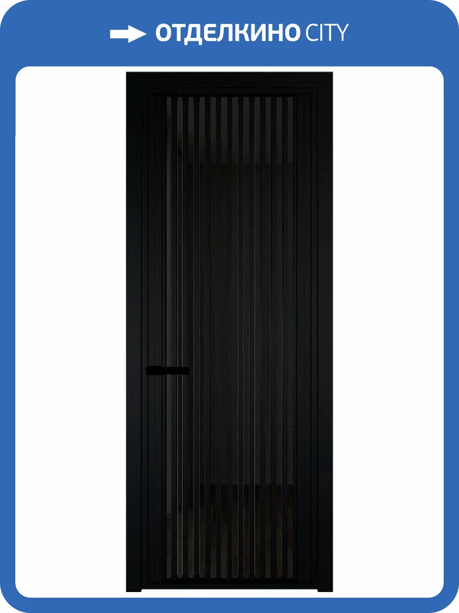 Межкомнатная дверь Profil Doors 3 AGP цвет профиля Черный, стекло безопасное 6 мм черное тонированное 800x2000 фото 2