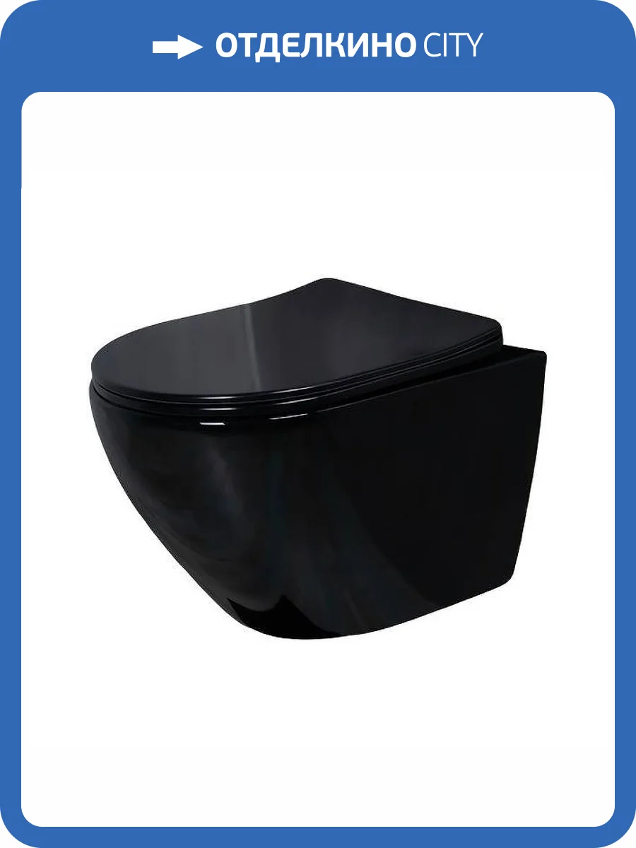 Унитаз подвесной Gid Convexo 62204Y Tr2198-18 черный глянцевый фото 8