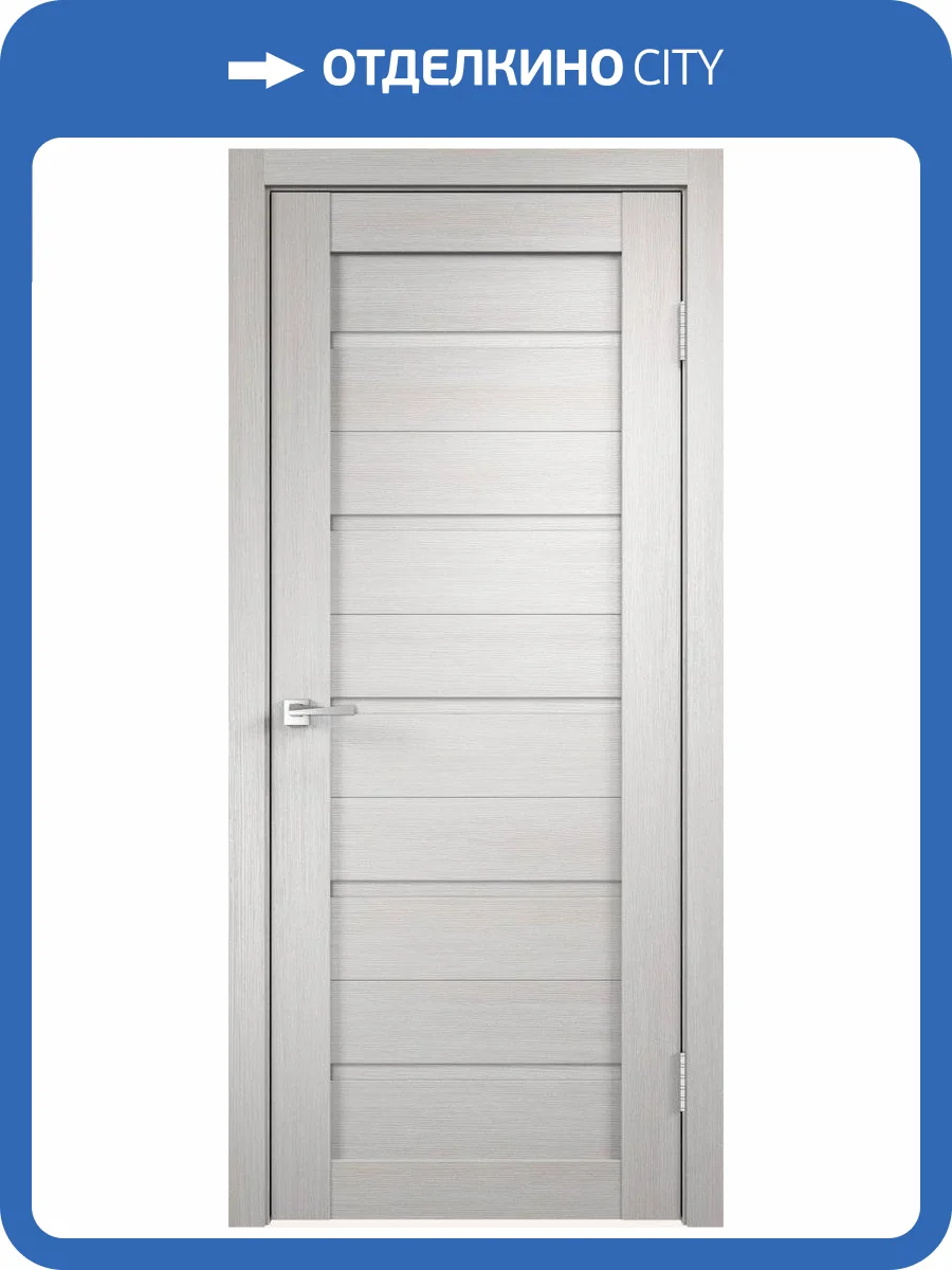 Дверное полотно экошпон VellDoris DUPLEX глухое VD012711 Глухое Дуб белый 900x2000 фото 2