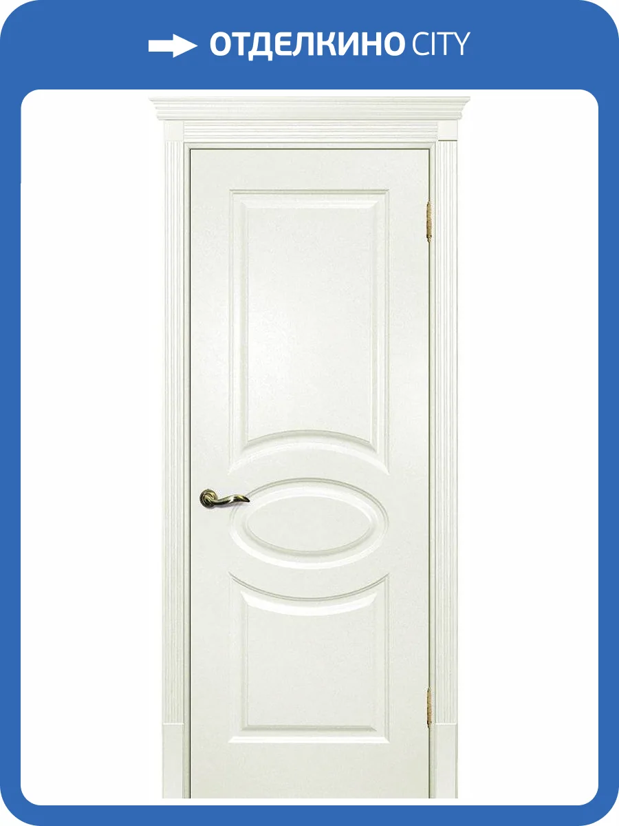 Межкомнатная дверь эмаль Текона СМАЛЬТА 12, глухая, молочный 800x2000 фото 2