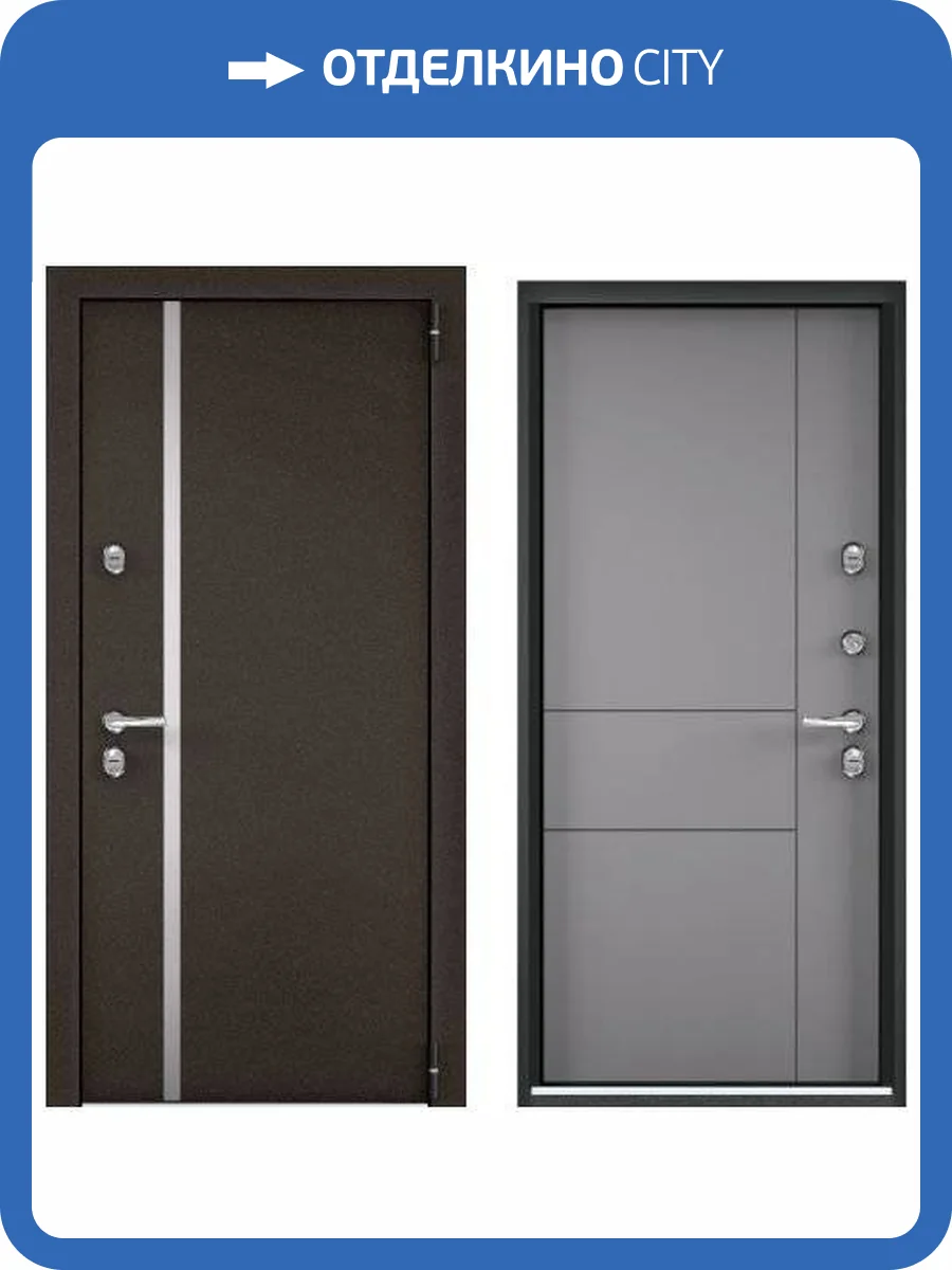 Входная стальная дверь Torex SNEGIR ARCTIC MP 3314803 Букле коричневый/ПВХ Гриджио 2000x880 фото 2