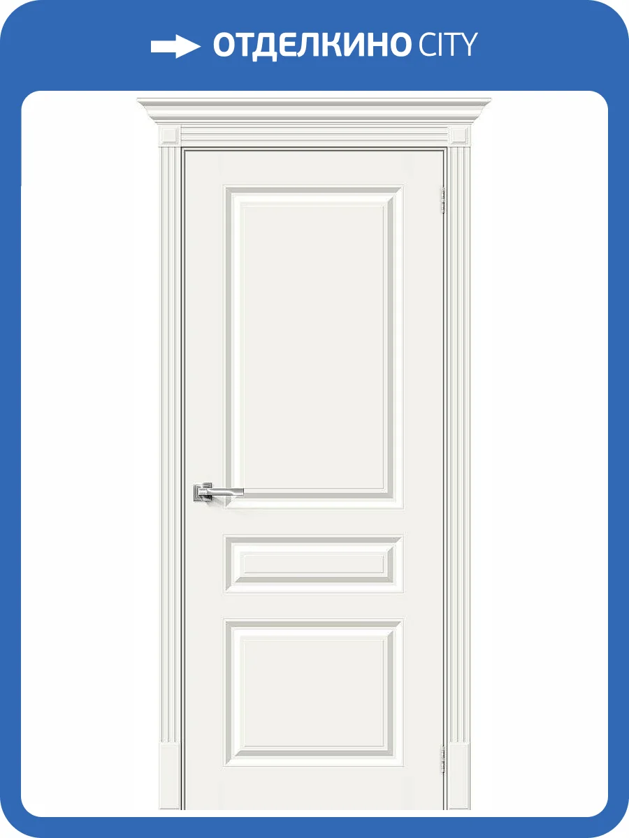 Межкомнатная дверь Bravo 013-0214 Скинни-14 Whitey 200x90 фото 2