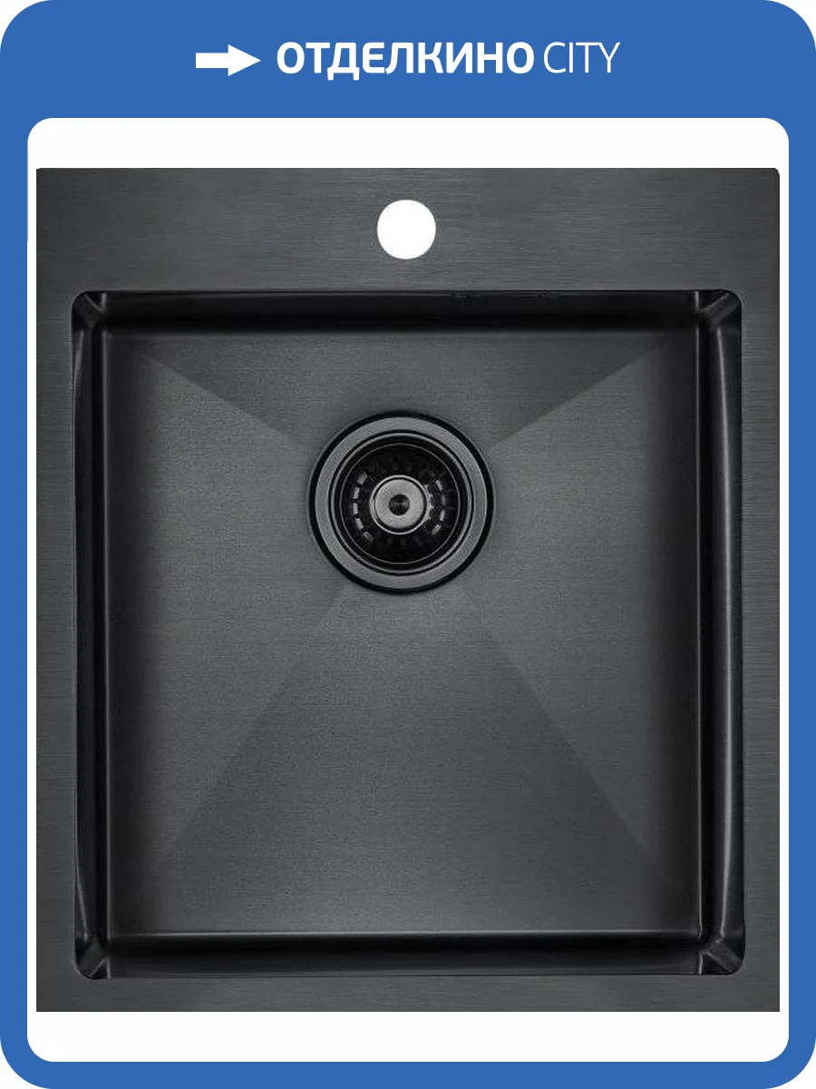 Мойка кухонная Paulmark Neckar PM804551-GM вороненая сталь фото 6