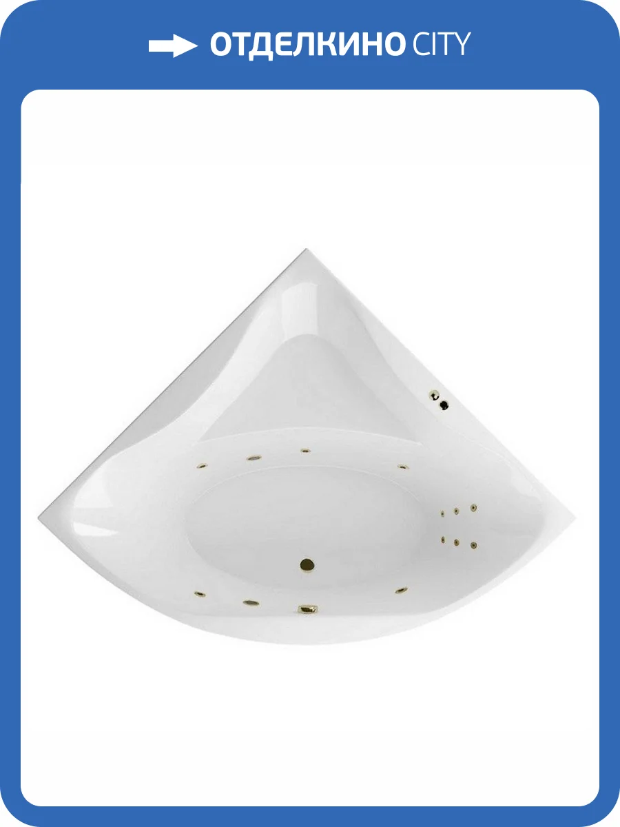 Акриловая ванна Excellent Glamour LINE WAEX.GLA15.LINE.BR 150x150 бронза фото 4