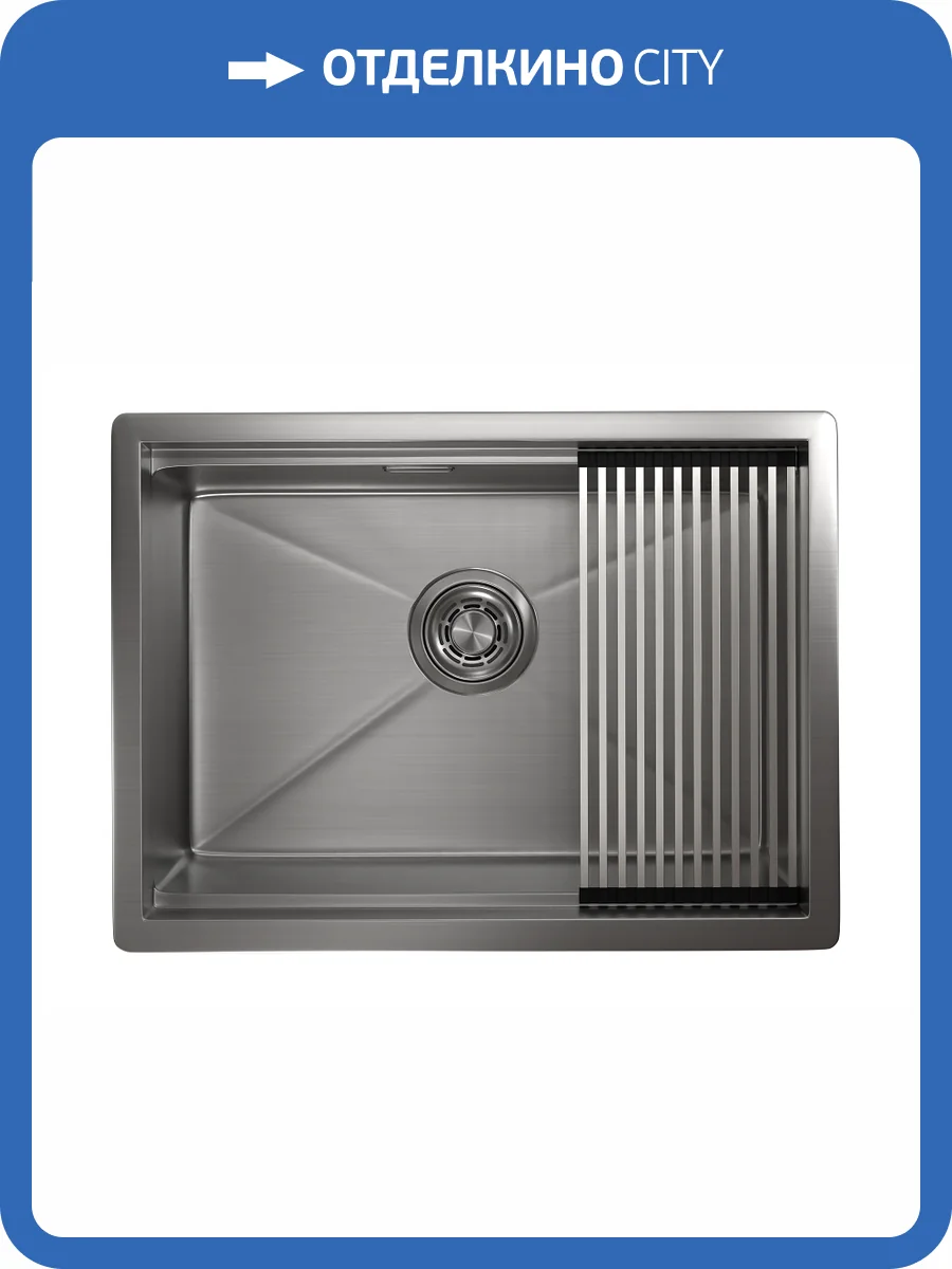 Мойка кухонная Granula Kitchen Space KS-6045U сталь сатин фото 9