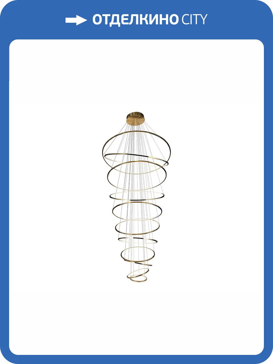 Большая подвесная светодиодная люстра Newport Loren 15211N/S brass фото 2