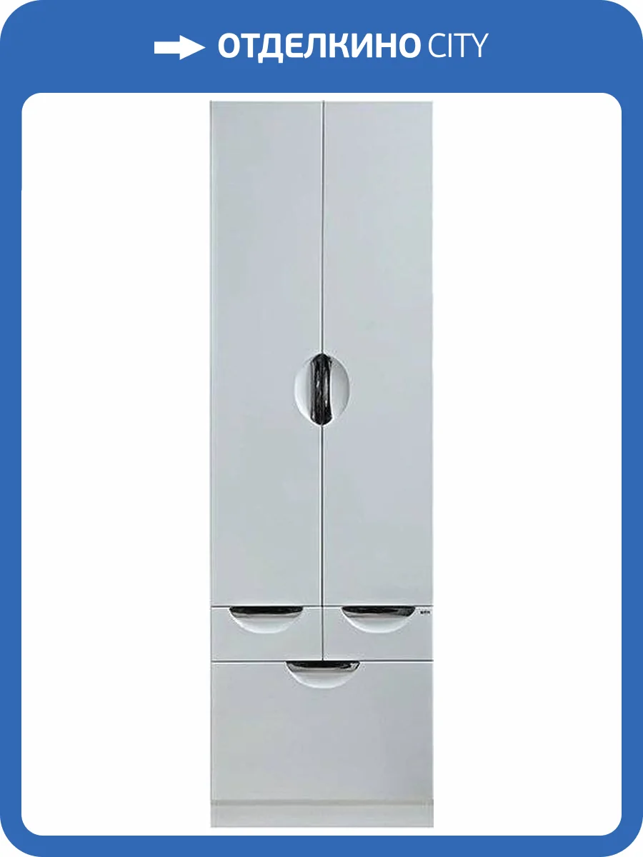 Шкаф-пенал Misty Орхидея 60 белая эмаль, с бельевой корзиной фото 7