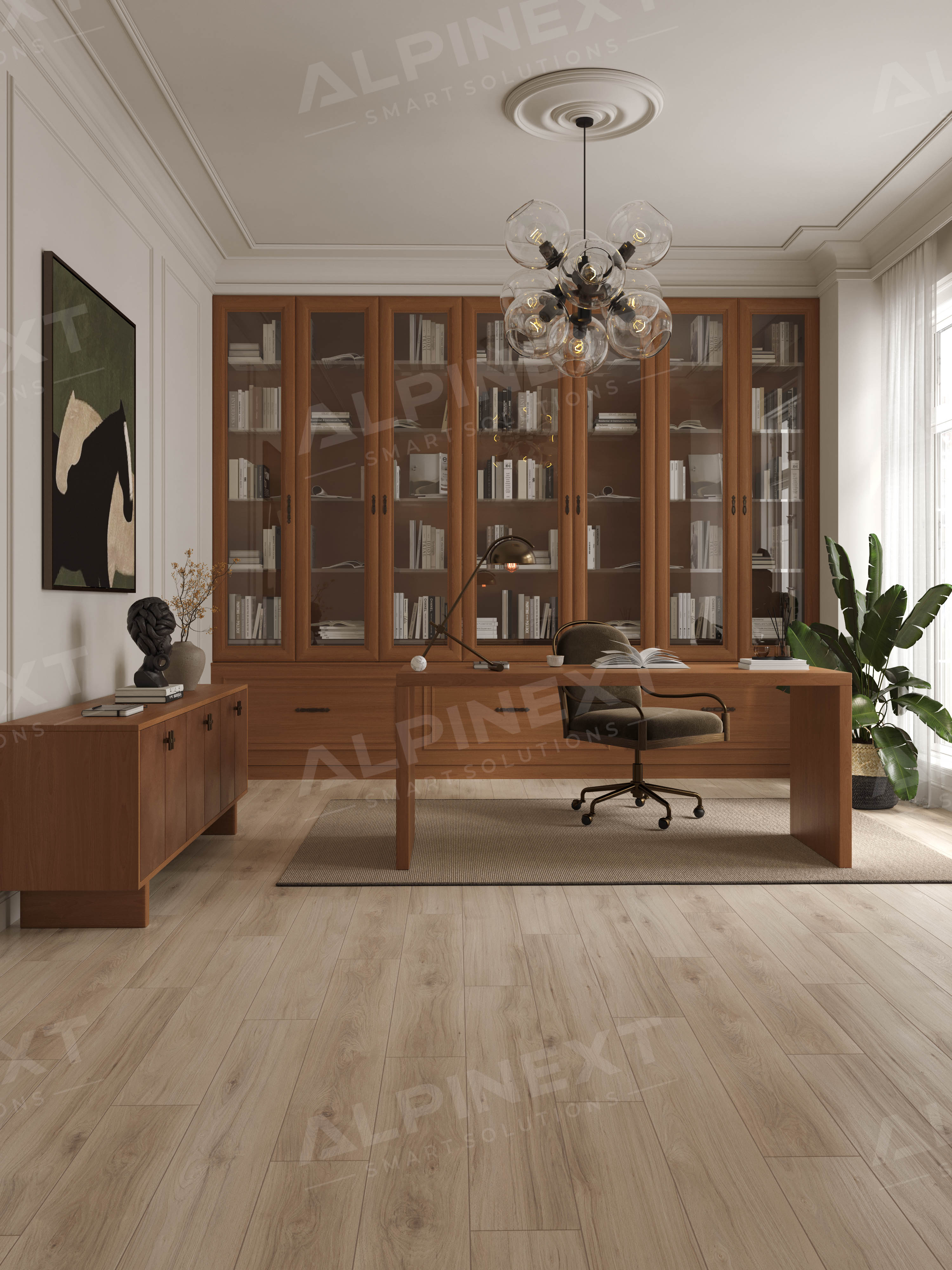 Ламинат Alpinext Quick Style 8/33 4V LF601-04 Дуб натур светлый 1218x198 фото 2